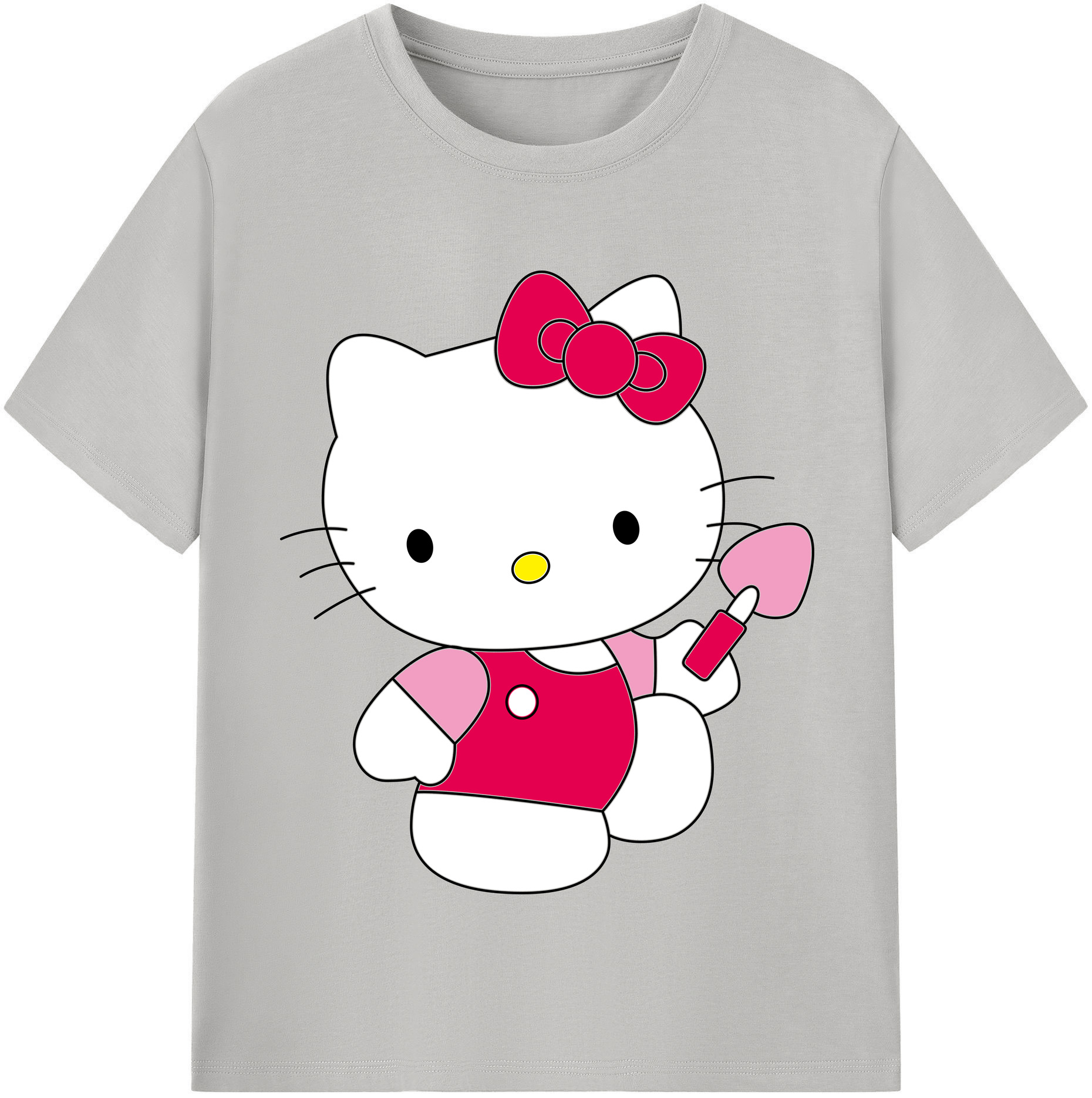 （画像用） Hello Kitty ハローキティ レディースカジュアルプリントTシャツ（綿100％）