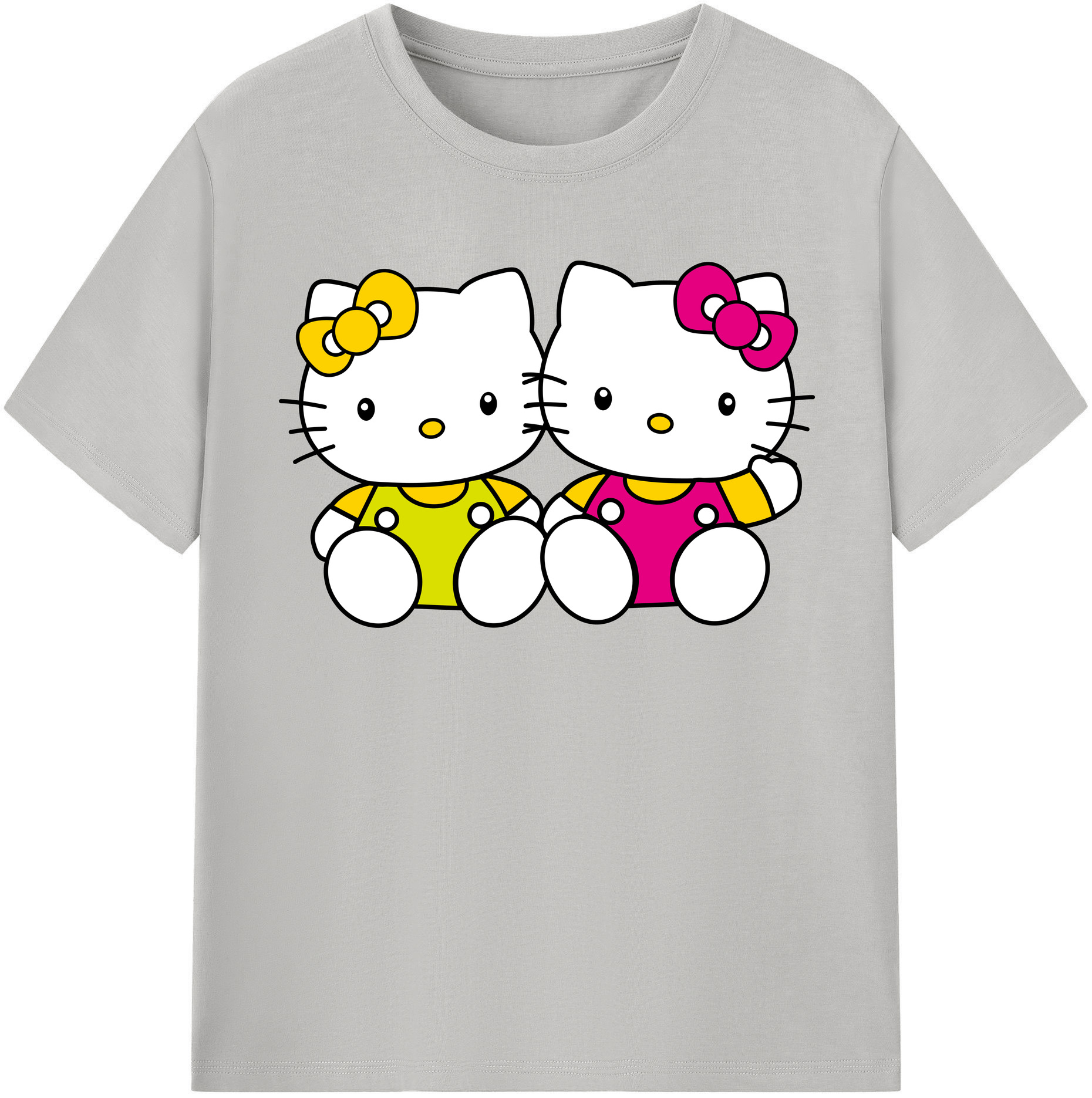 （画像用） Hello Kitty ハローキティ レディースカジュアルプリントTシャツ（綿100％）