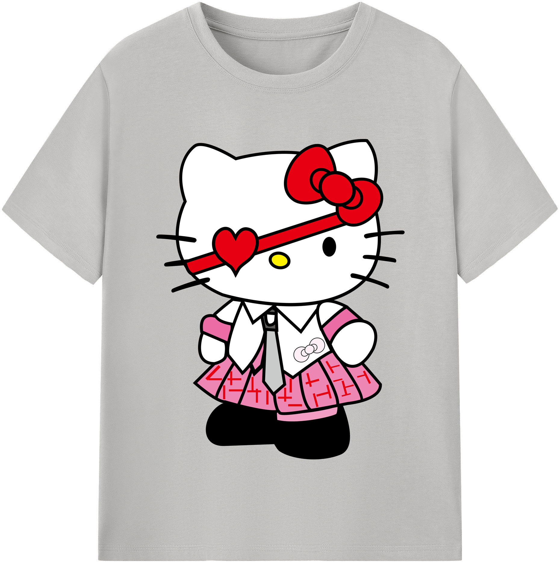 （画像用） Hello Kitty ハローキティ レディースカジュアルプリントTシャツ（綿100％）