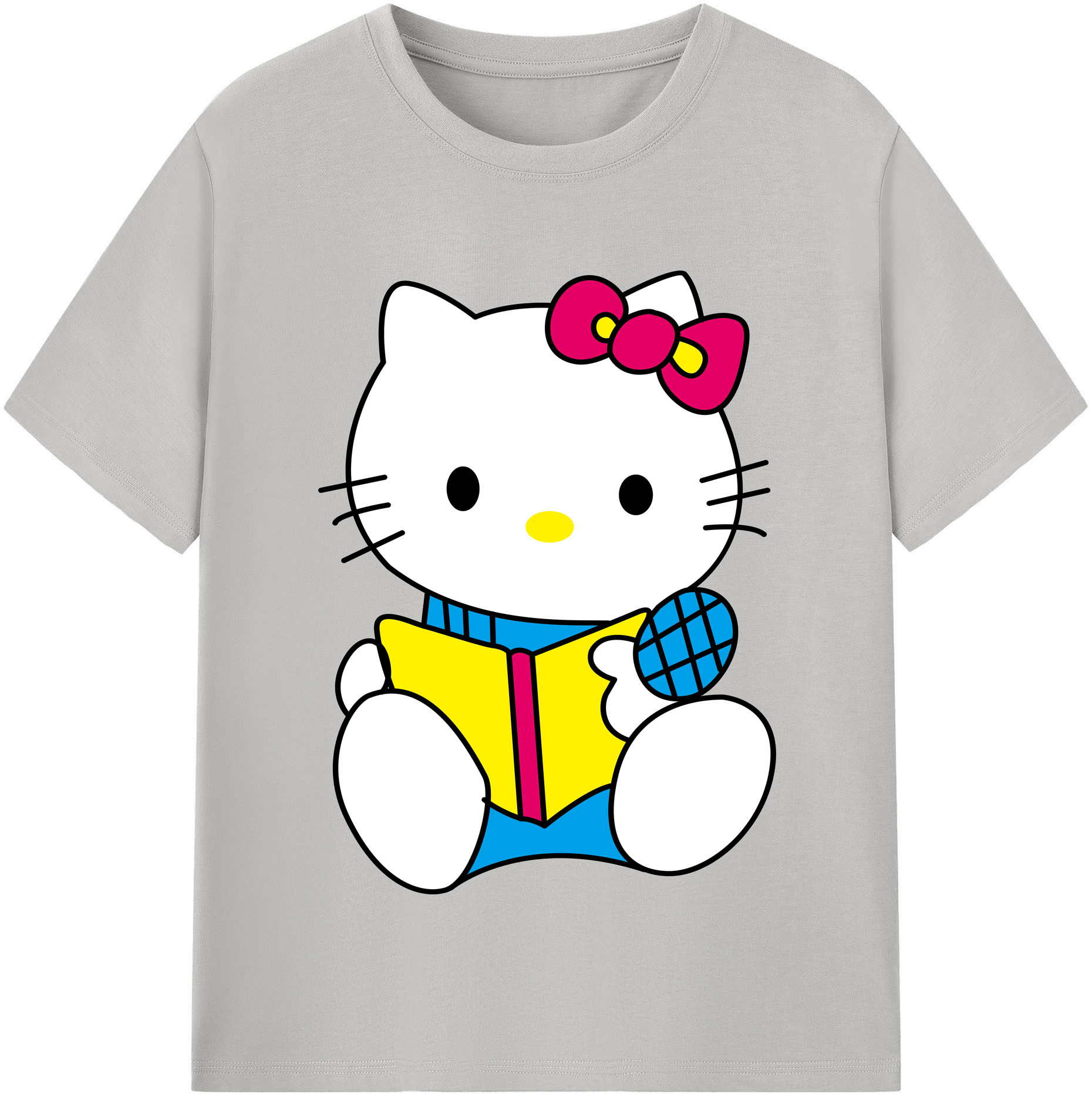 （画像用） Hello Kitty ハローキティ レディースカジュアルプリントTシャツ（綿100％）