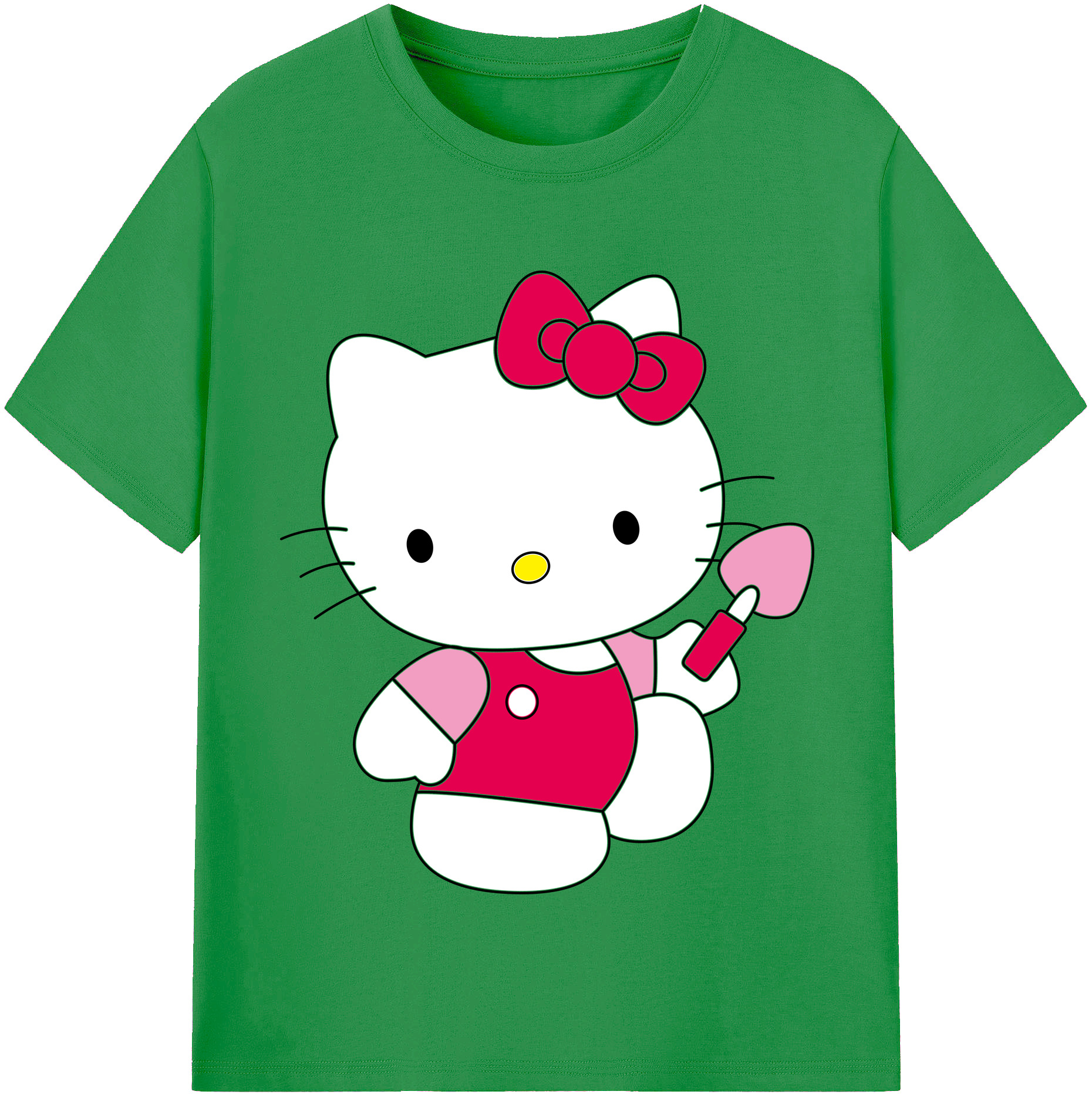 （画像用） Hello Kitty ハローキティ レディースカジュアルプリントTシャツ（綿100％）