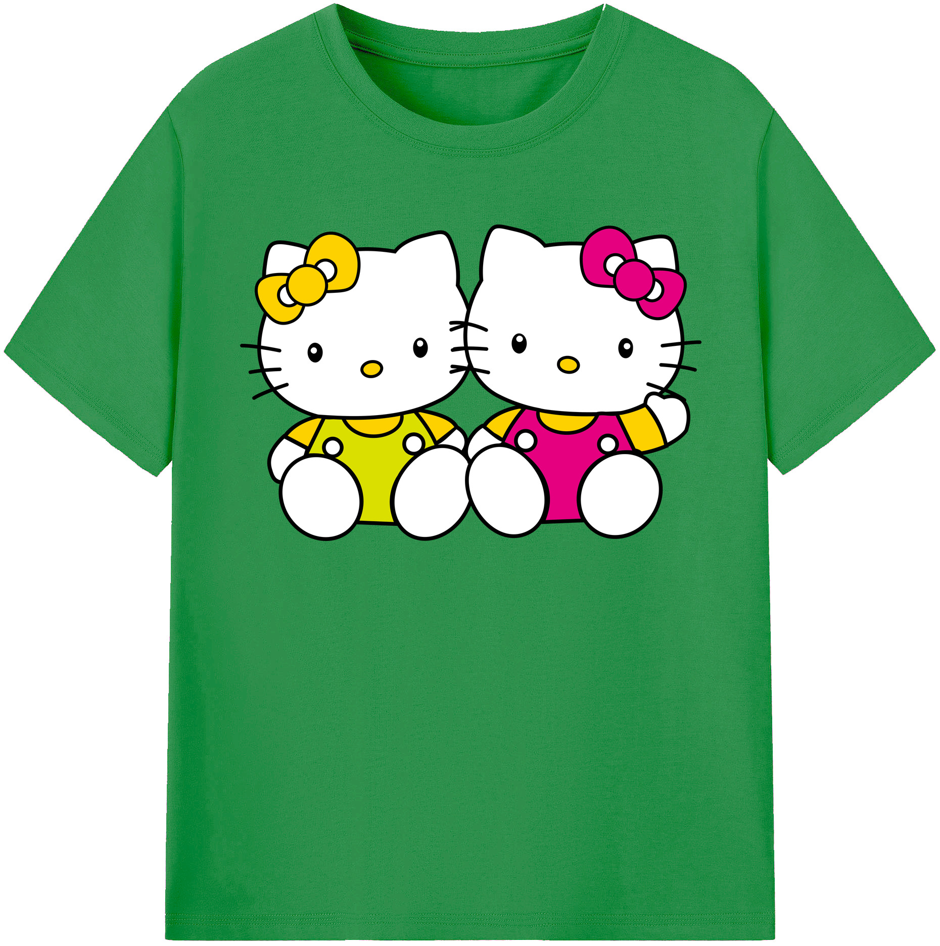 （画像用） Hello Kitty ハローキティ レディースカジュアルプリントTシャツ（綿100％）