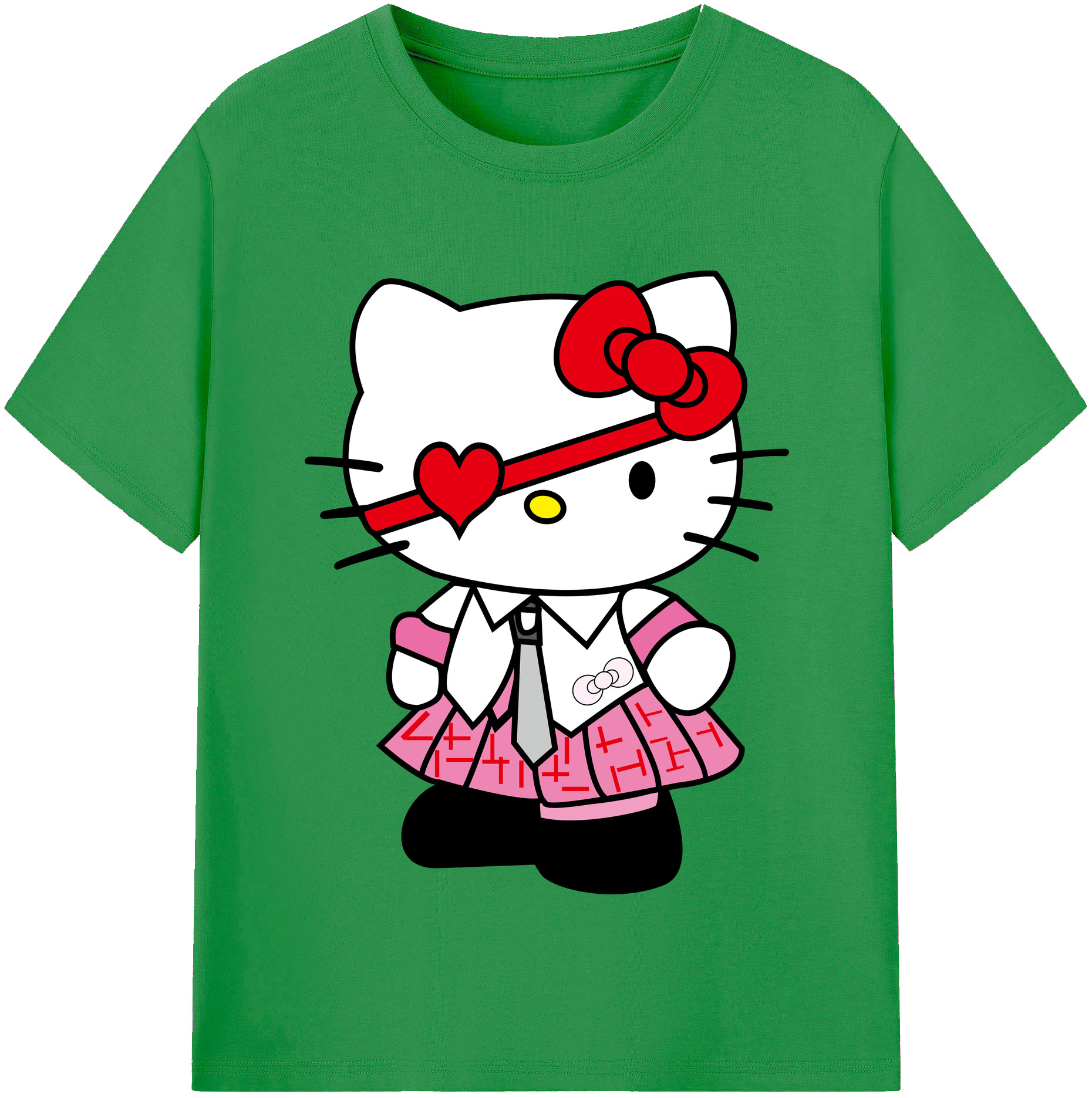 （画像用） Hello Kitty ハローキティ レディースカジュアルプリントTシャツ（綿100％）