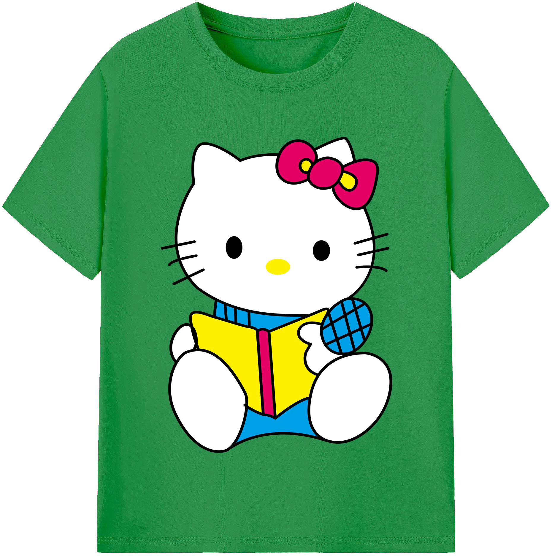 （画像用） Hello Kitty ハローキティ レディースカジュアルプリントTシャツ（綿100％）
