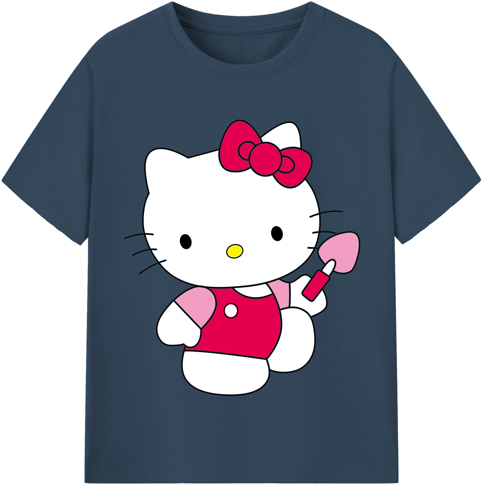 （画像用） Hello Kitty ハローキティ レディースカジュアルプリントTシャツ（綿100％）