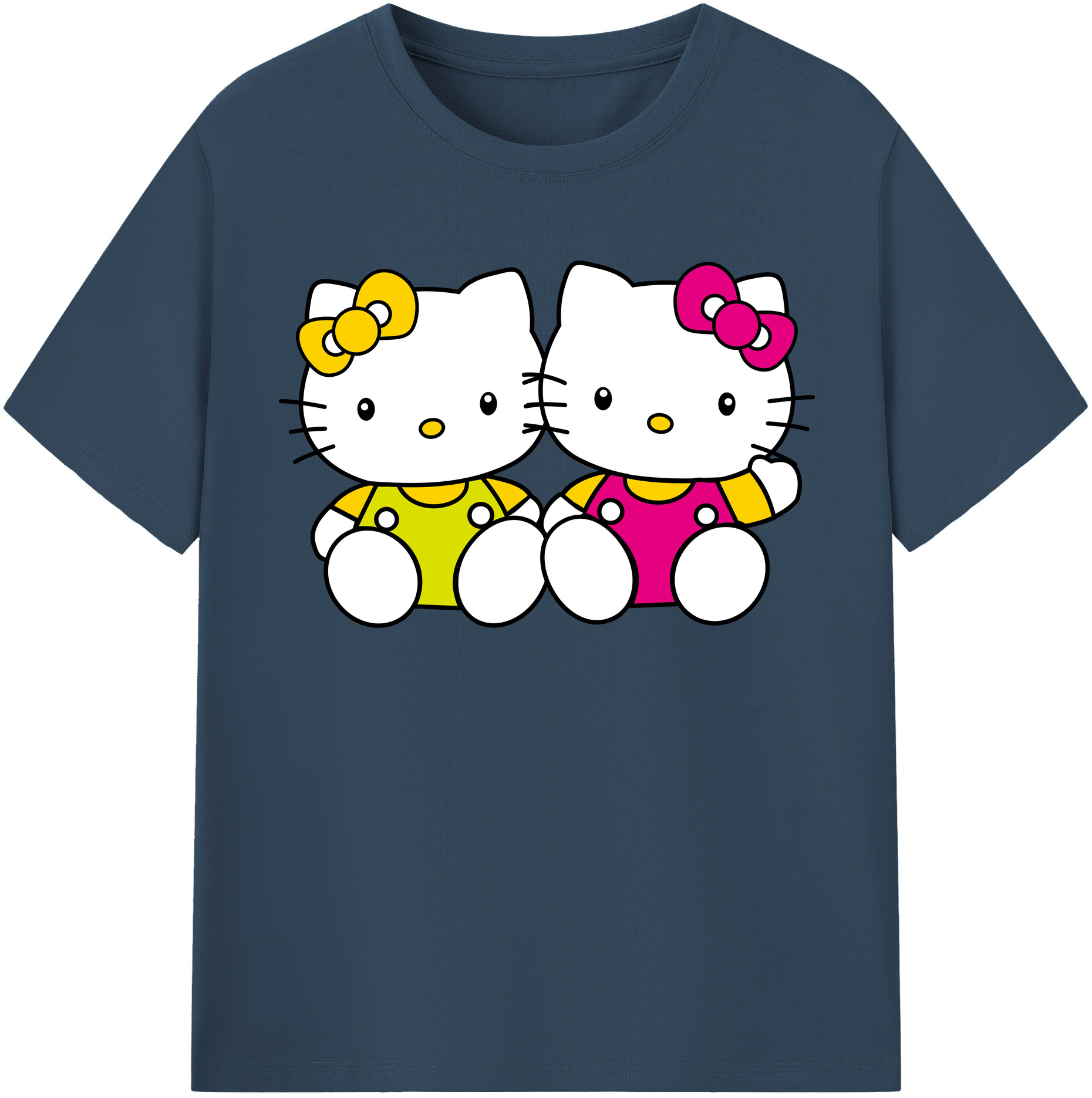 （画像用） Hello Kitty ハローキティ レディースカジュアルプリントTシャツ（綿100％）