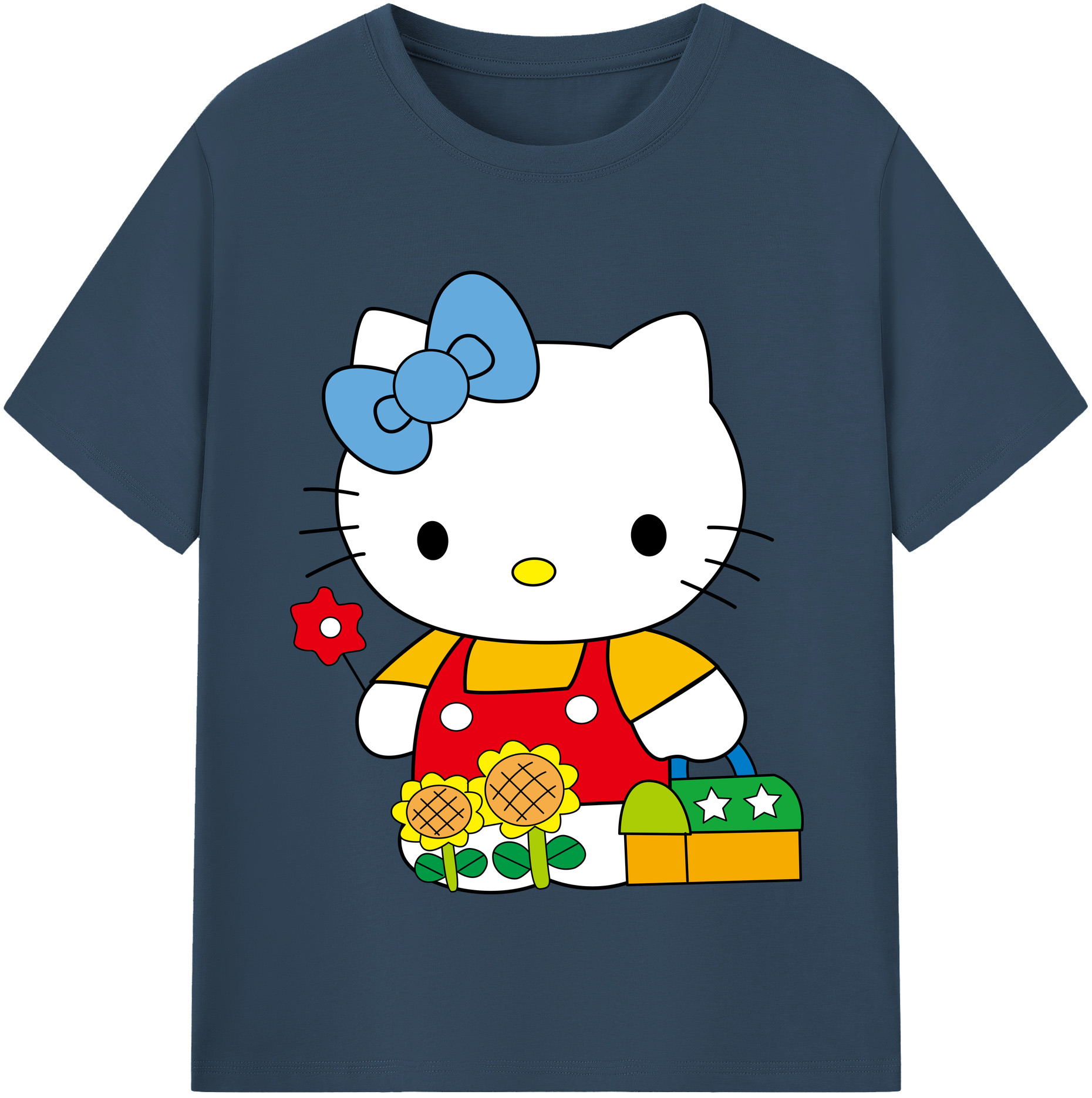 （画像用） Hello Kitty ハローキティ レディースカジュアルプリントTシャツ（綿100％）