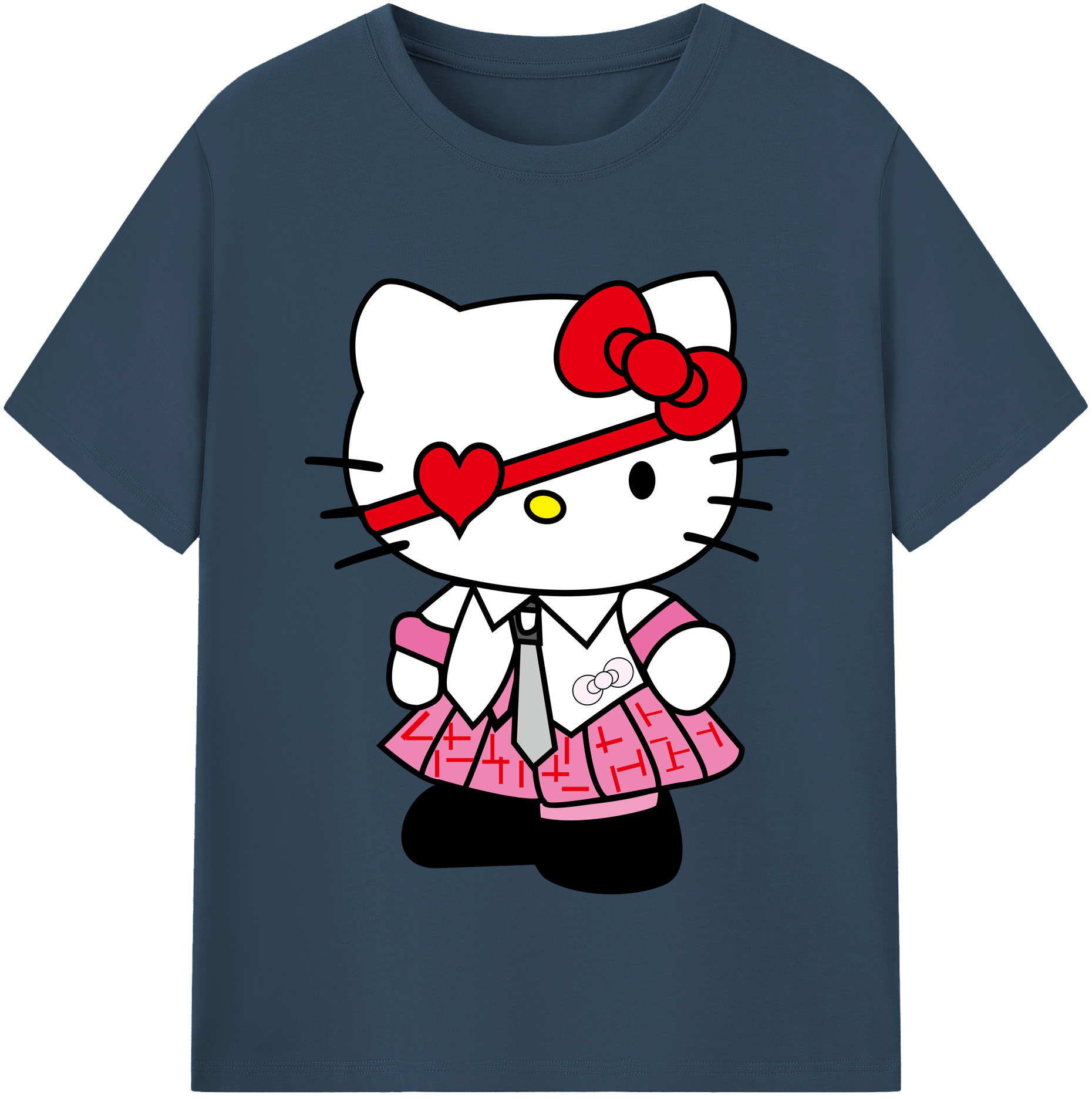 （画像用） Hello Kitty ハローキティ レディースカジュアルプリントTシャツ（綿100％）