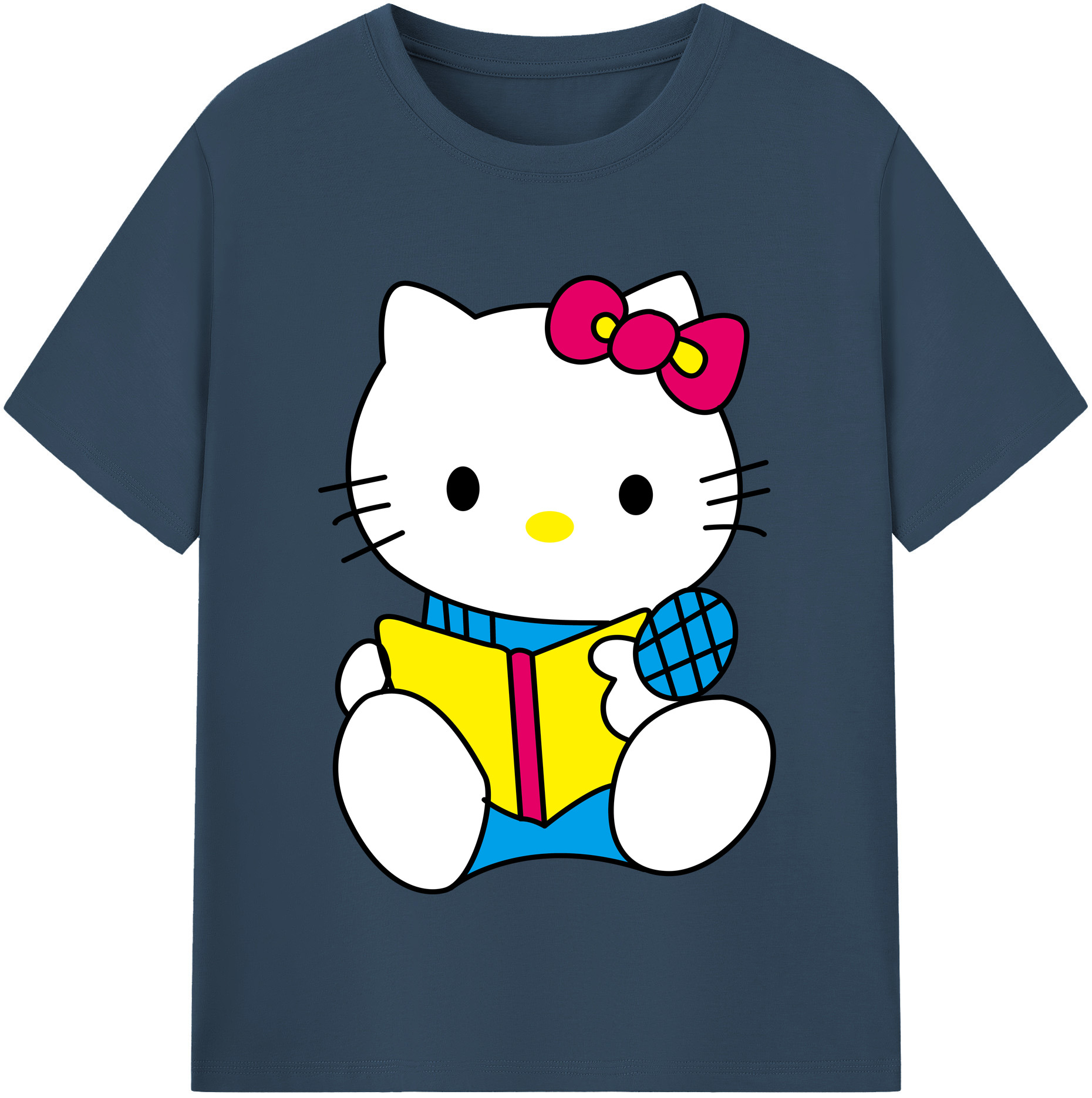 （画像用） Hello Kitty ハローキティ レディースカジュアルプリントTシャツ（綿100％）