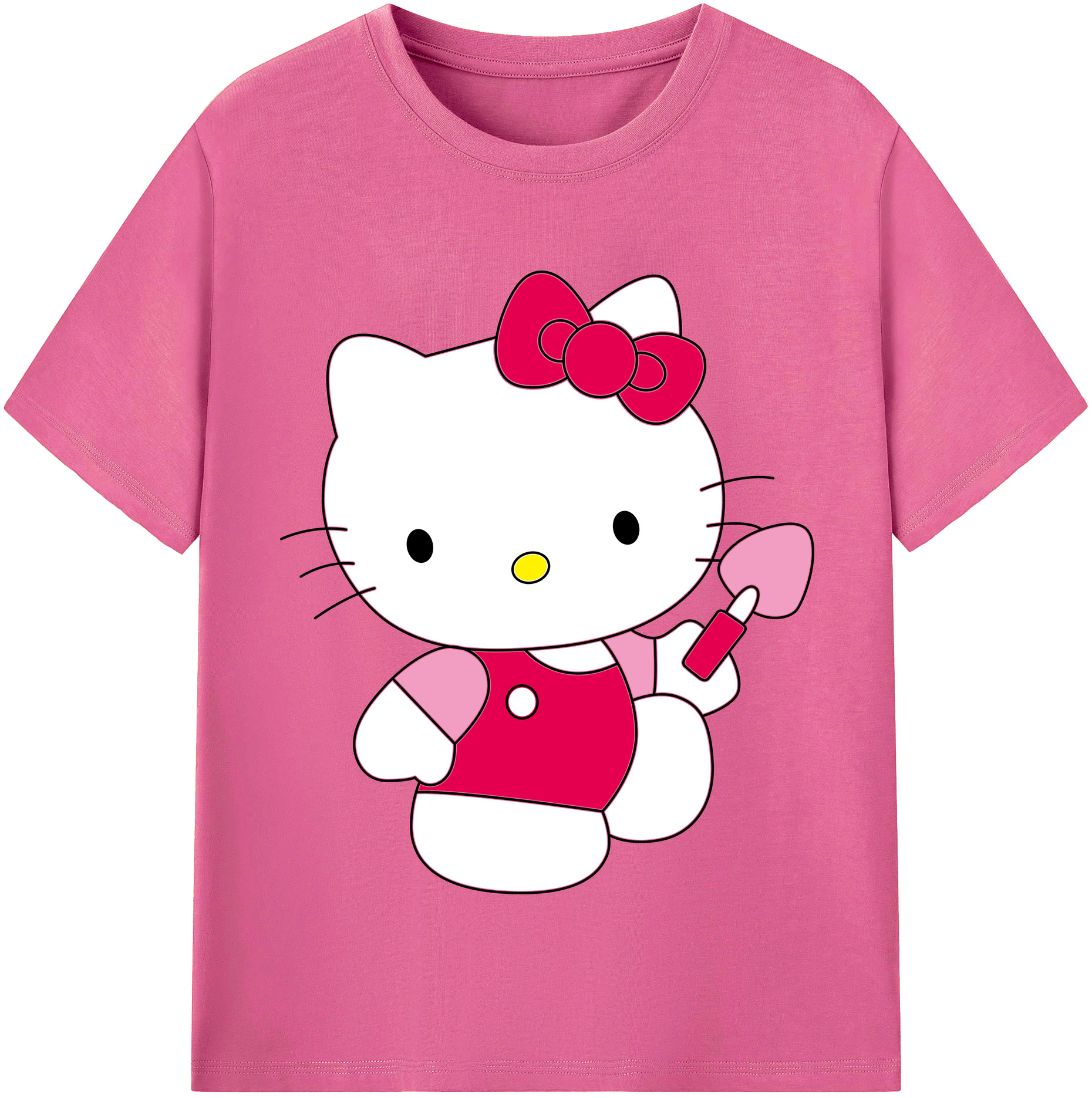 （画像用） Hello Kitty ハローキティ レディースカジュアルプリントTシャツ（綿100％）