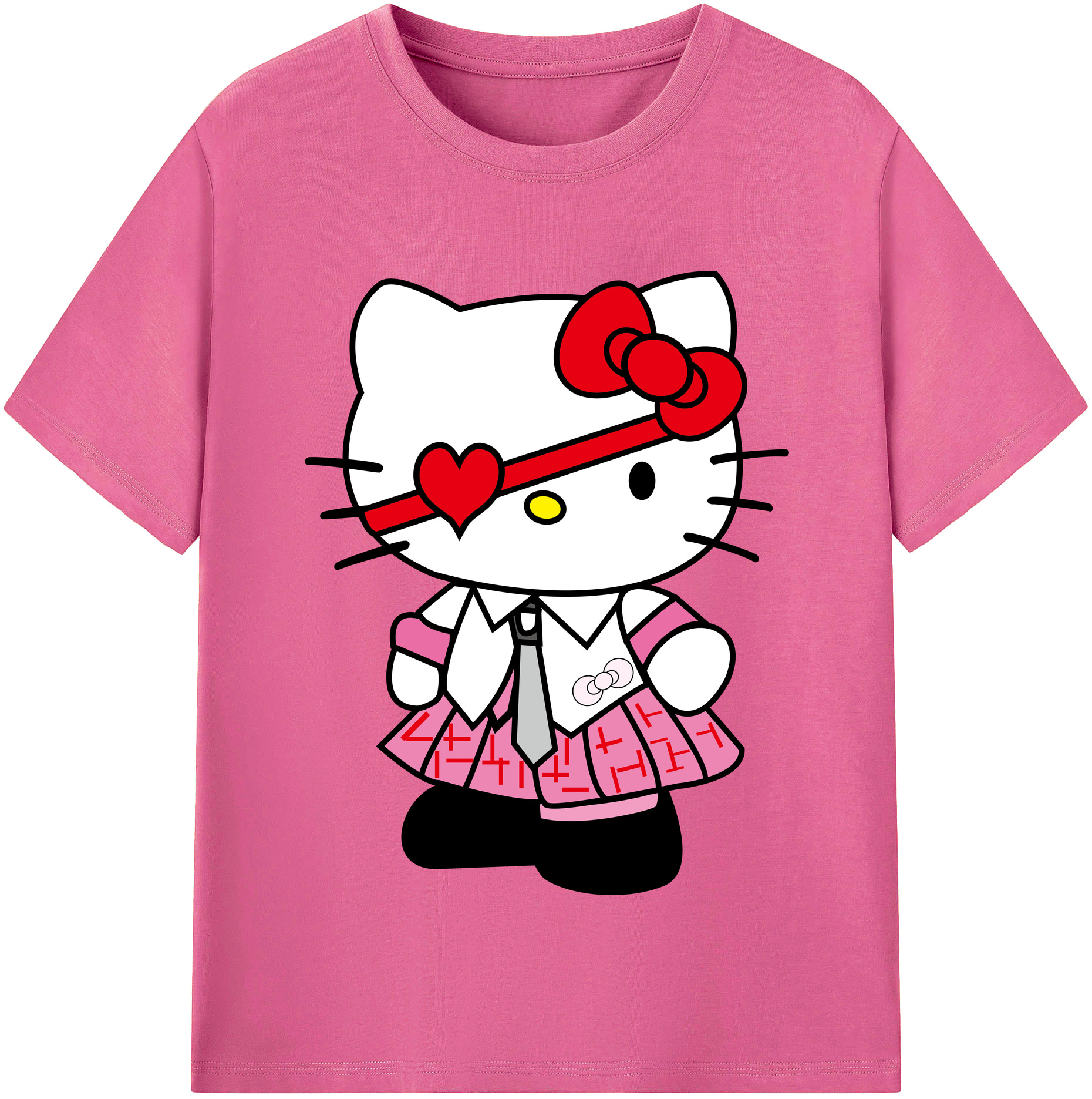 （画像用） Hello Kitty ハローキティ レディースカジュアルプリントTシャツ（綿100％）