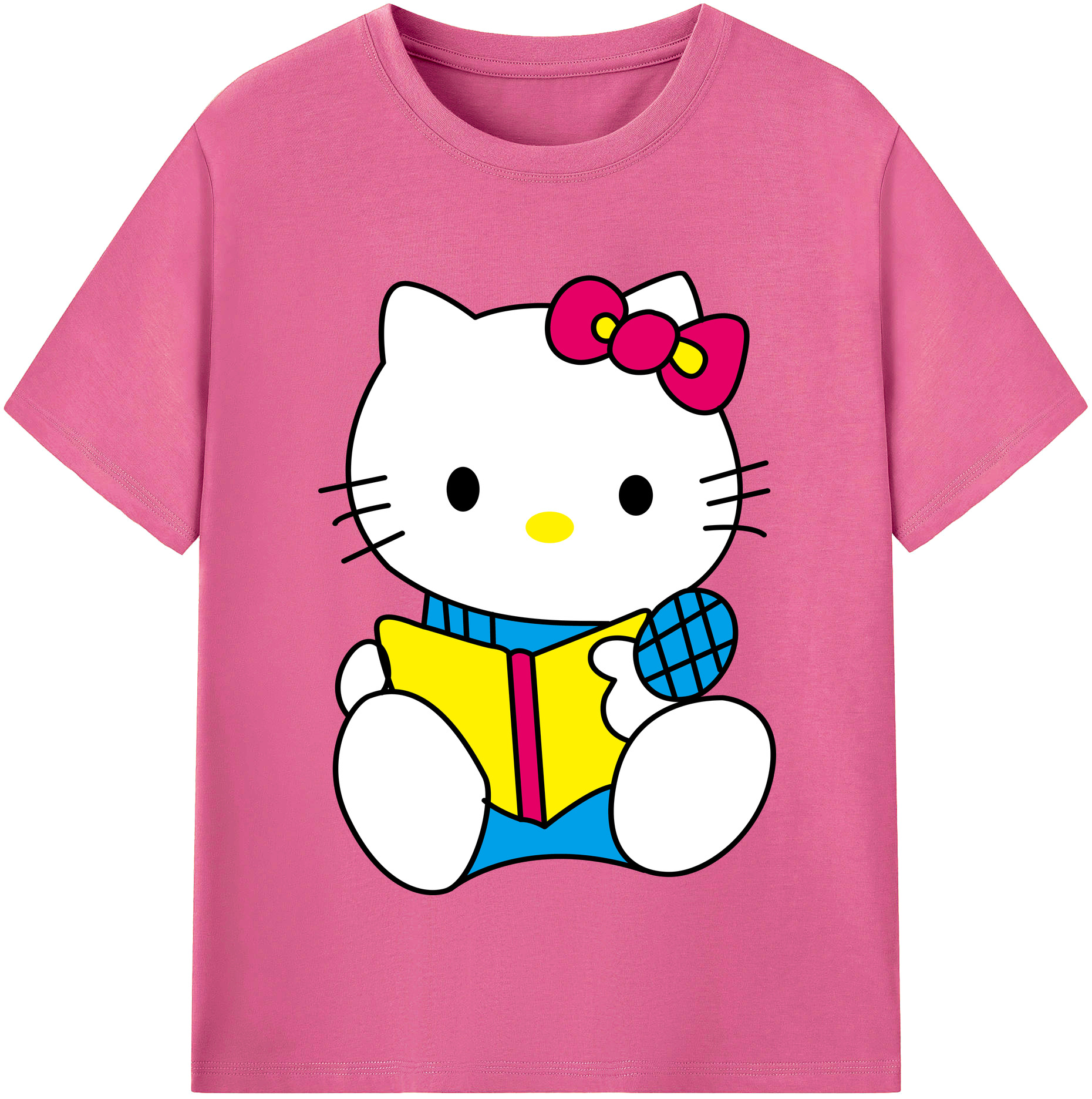 （画像用） Hello Kitty ハローキティ レディースカジュアルプリントTシャツ（綿100％）