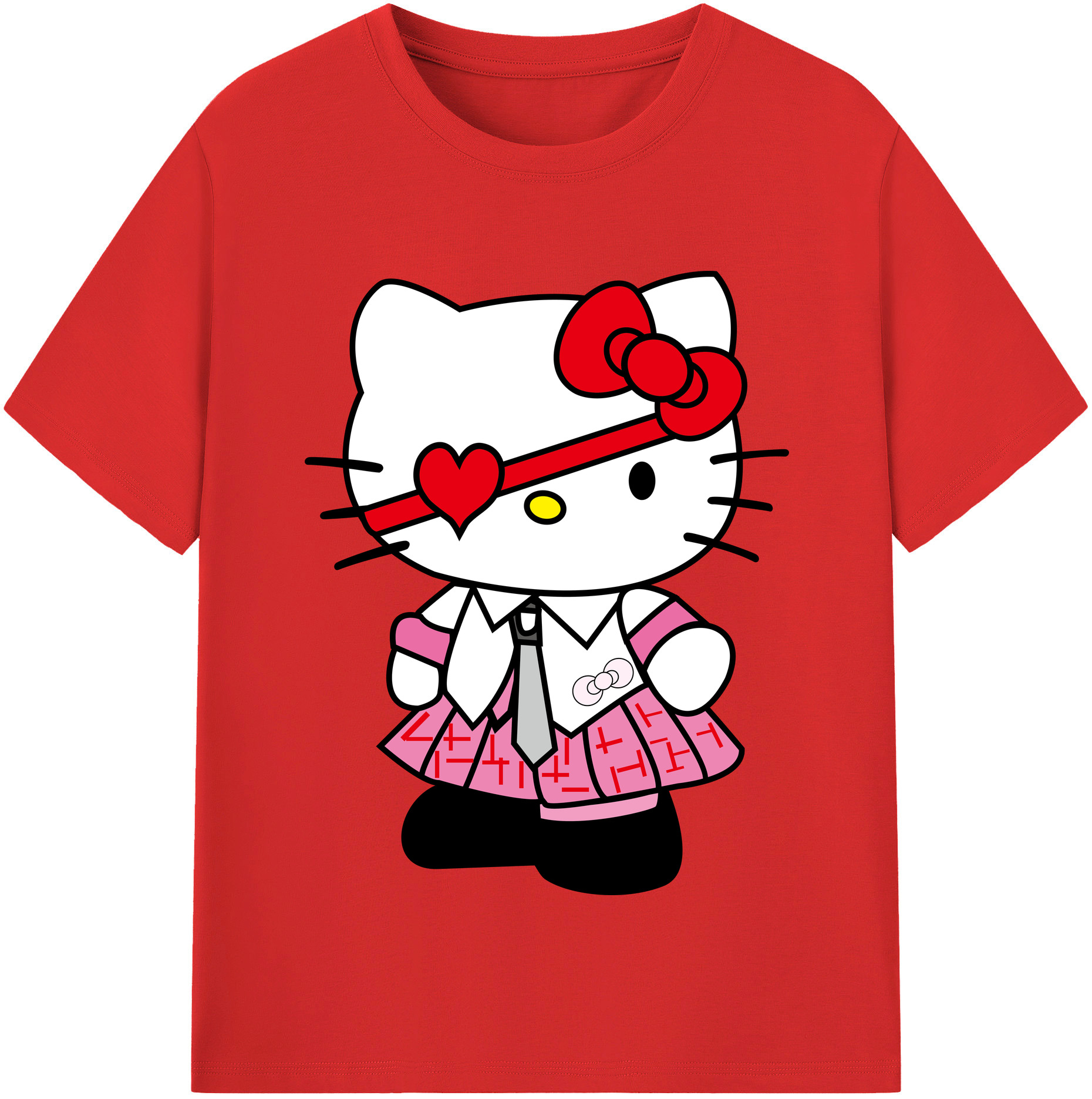 （画像用） Hello Kitty ハローキティ レディースカジュアルプリントTシャツ（綿100％）