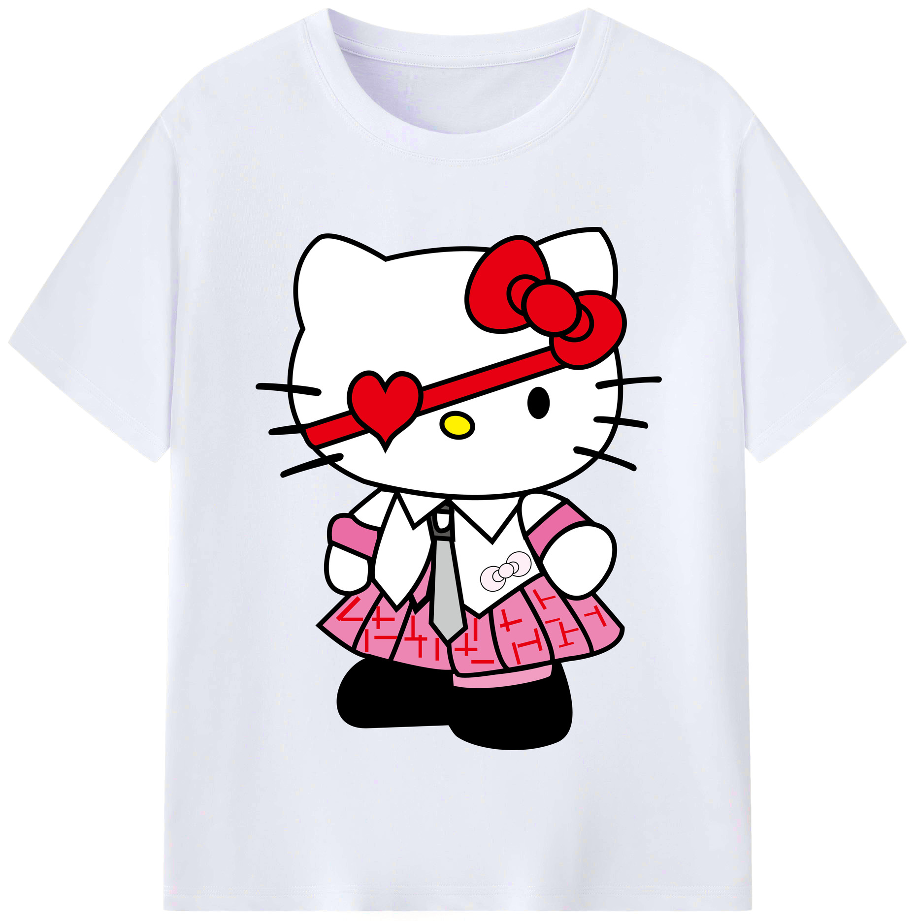（画像用） Hello Kitty ハローキティ レディースカジュアルプリントTシャツ（綿100％）