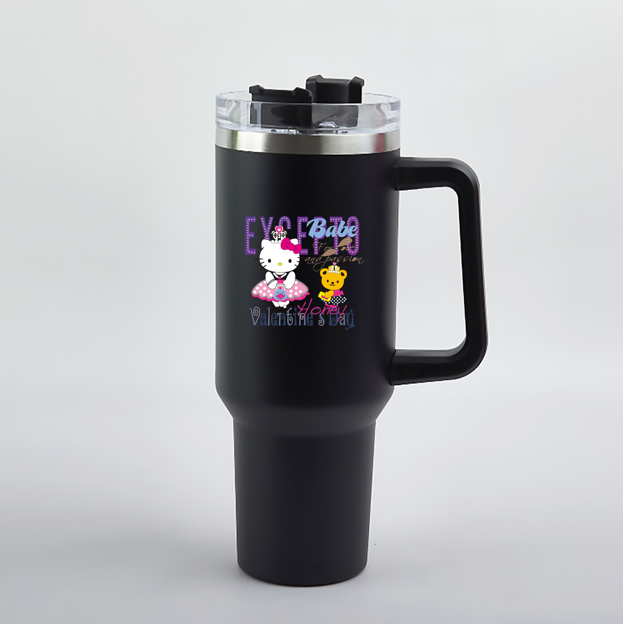 （画像用） Hello Kitty ハローキティ 1200mL車用タンブラー（カラープリント）