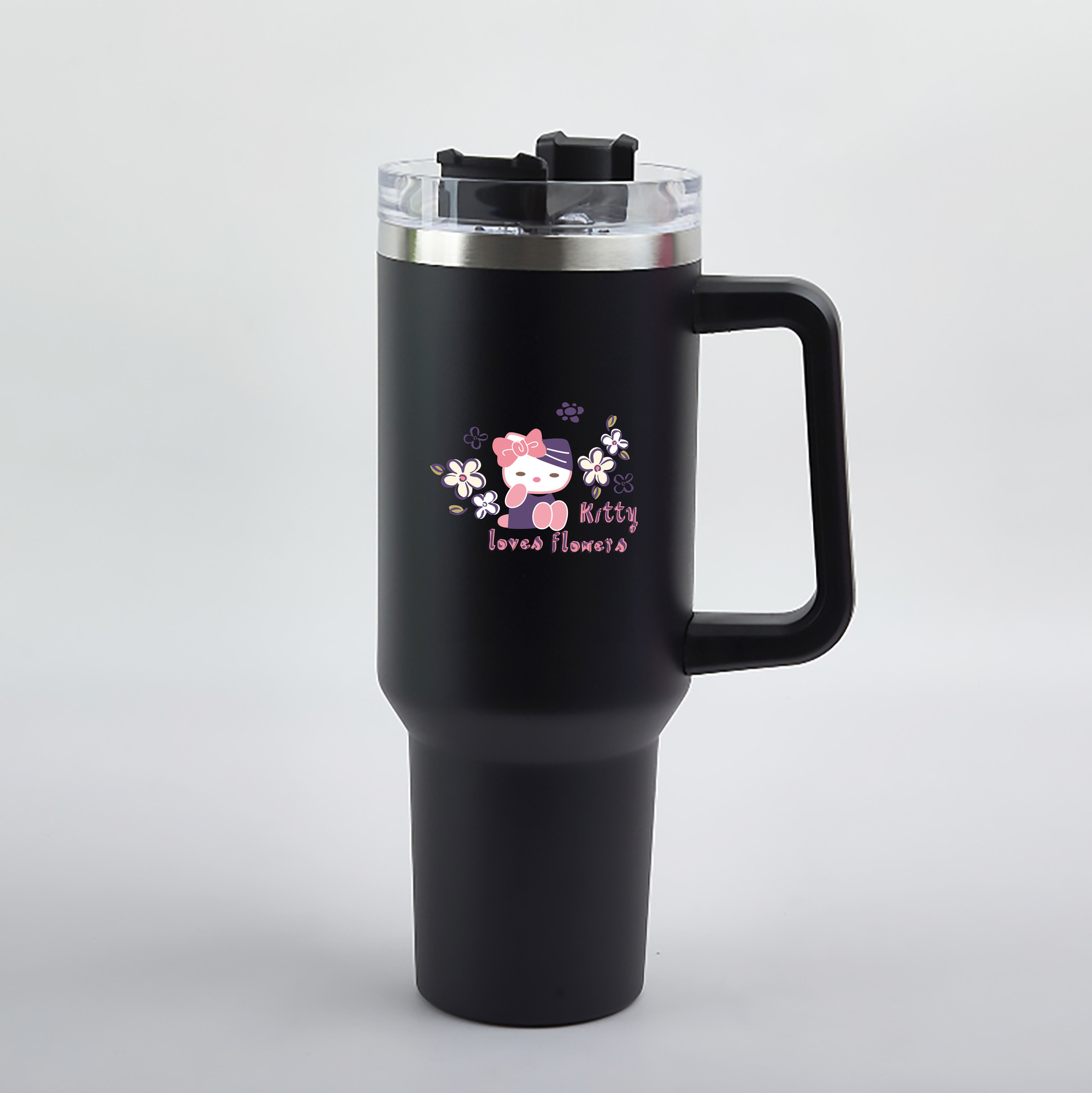 （画像用） Hello Kitty ハローキティ 1200mL車用タンブラー（カラープリント）