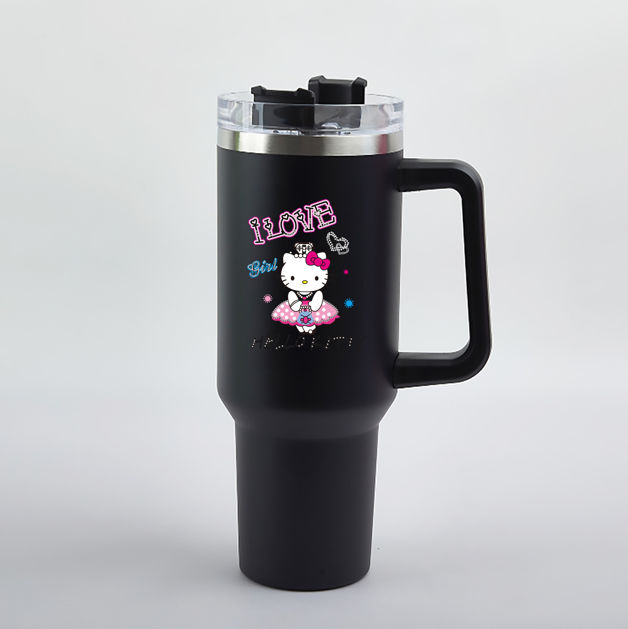 （画像用） Hello Kitty ハローキティ 1200mL車用タンブラー（カラープリント）