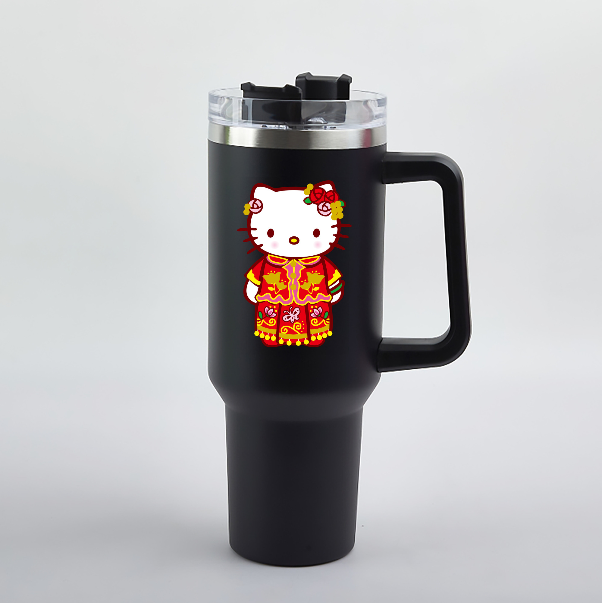 （画像用） Hello Kitty ハローキティ 1200mL車用タンブラー（カラープリント）