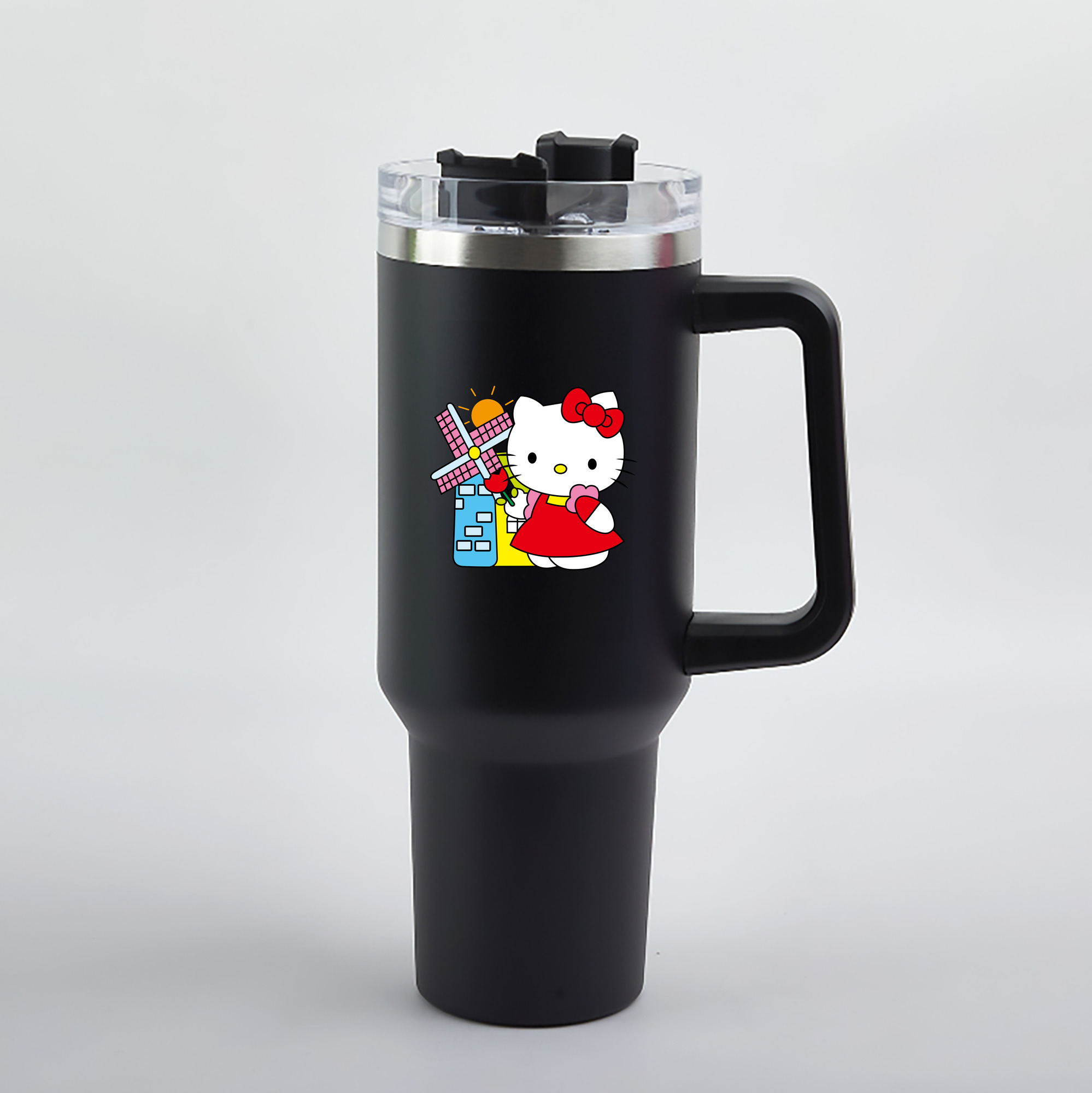 （画像用） Hello Kitty ハローキティ 1200mL車用タンブラー（カラープリント）