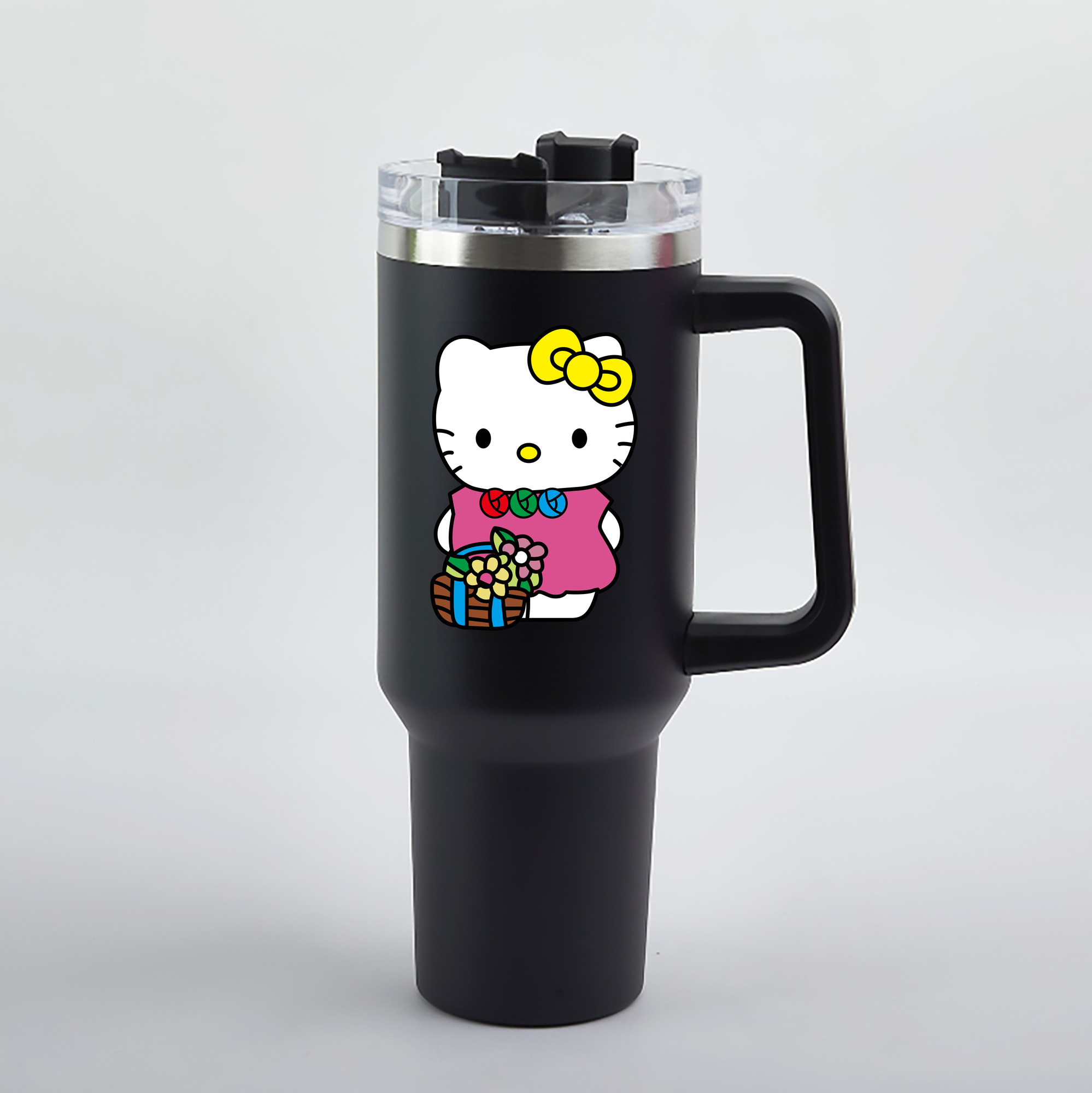 （画像用） Hello Kitty ハローキティ 1200mL車用タンブラー（カラープリント）