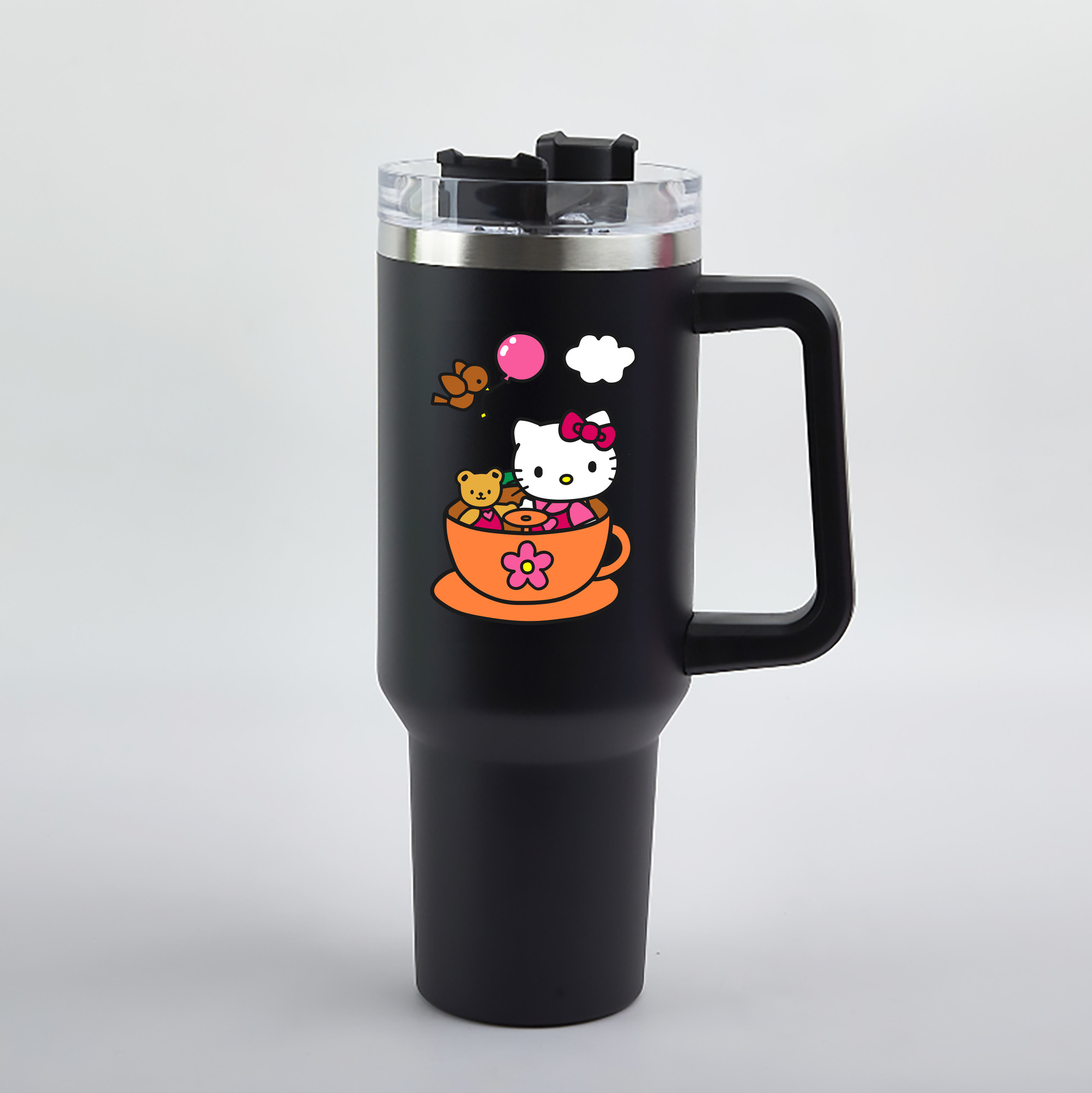 （画像用） Hello Kitty ハローキティ 1200mL車用タンブラー（カラープリント）