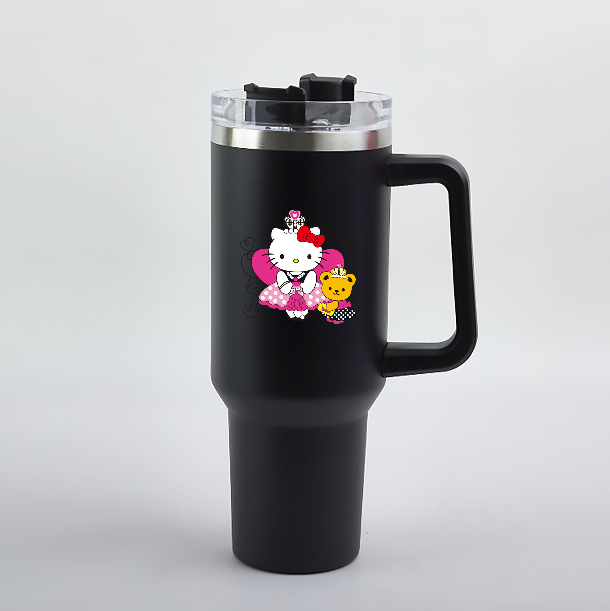 （画像用） Hello Kitty ハローキティ 1200mL車用タンブラー（カラープリント）