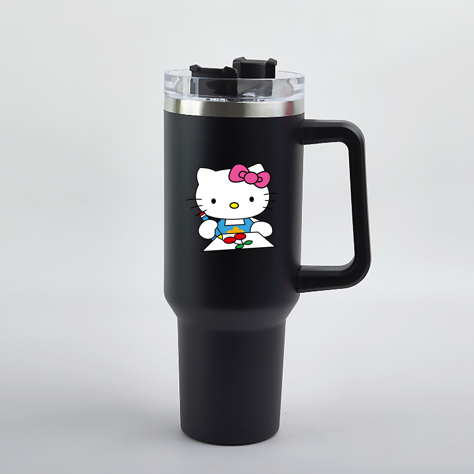 （画像用） Hello Kitty ハローキティ 1200mL車用タンブラー（カラープリント）