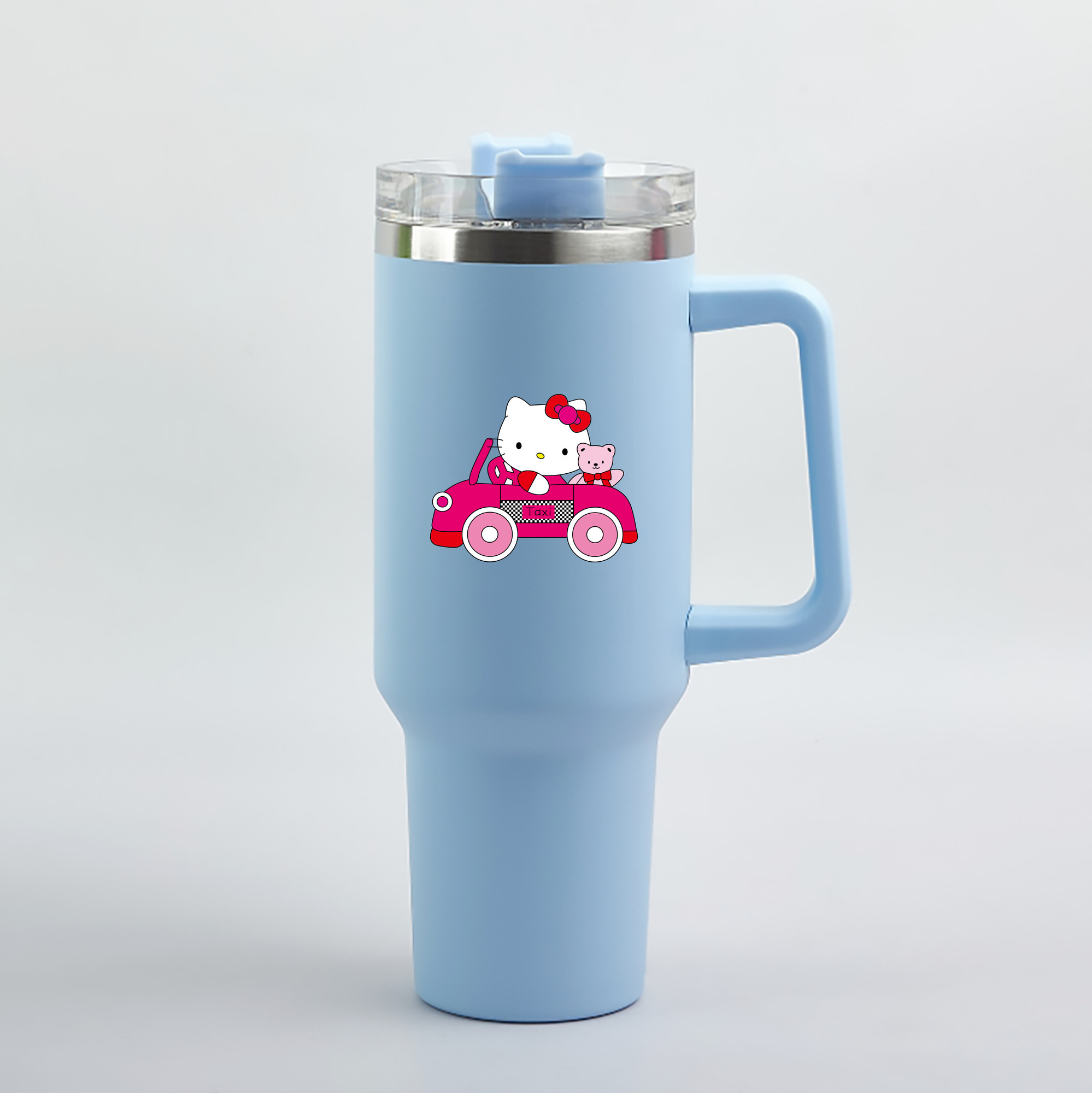 （画像用） Hello Kitty ハローキティ 1200mL車用タンブラー（カラープリント）