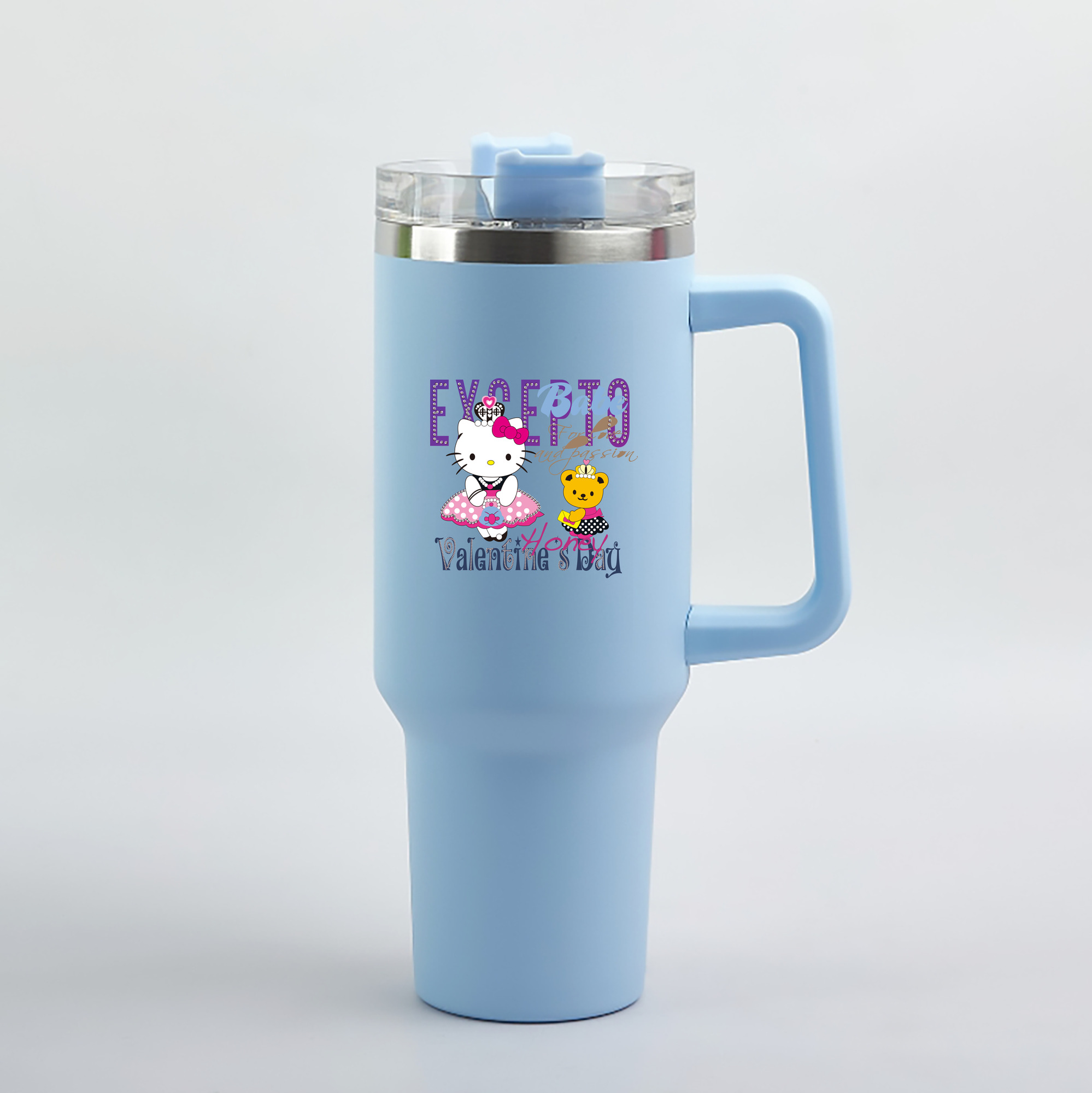 （画像用） Hello Kitty ハローキティ 1200mL車用タンブラー（カラープリント）