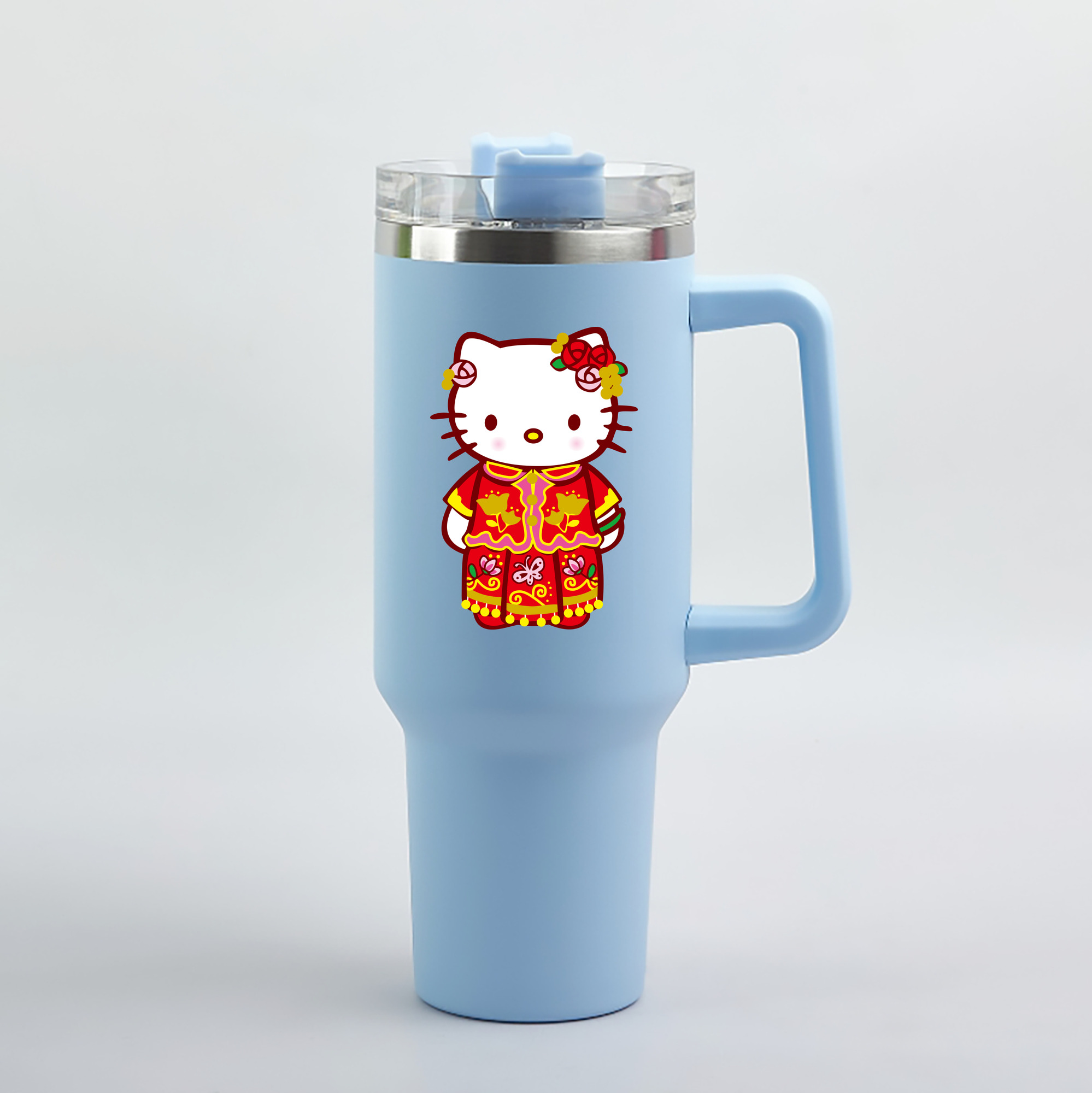 （画像用） Hello Kitty ハローキティ 1200mL車用タンブラー（カラープリント）