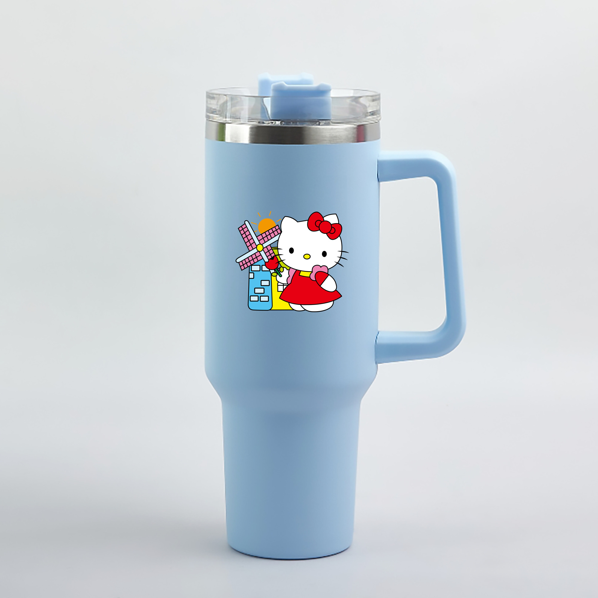 （画像用） Hello Kitty ハローキティ 1200mL車用タンブラー（カラープリント）