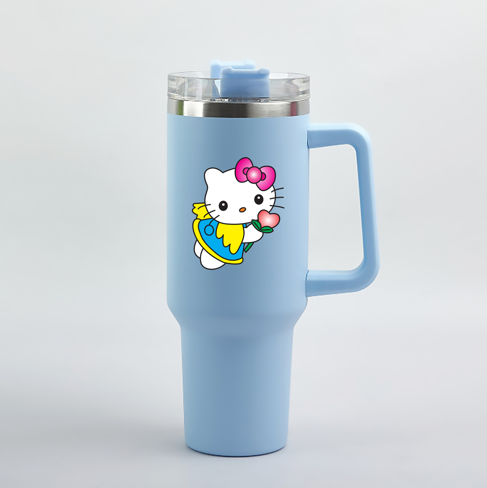 （画像用） Hello Kitty ハローキティ 1200mL車用タンブラー（カラープリント）
