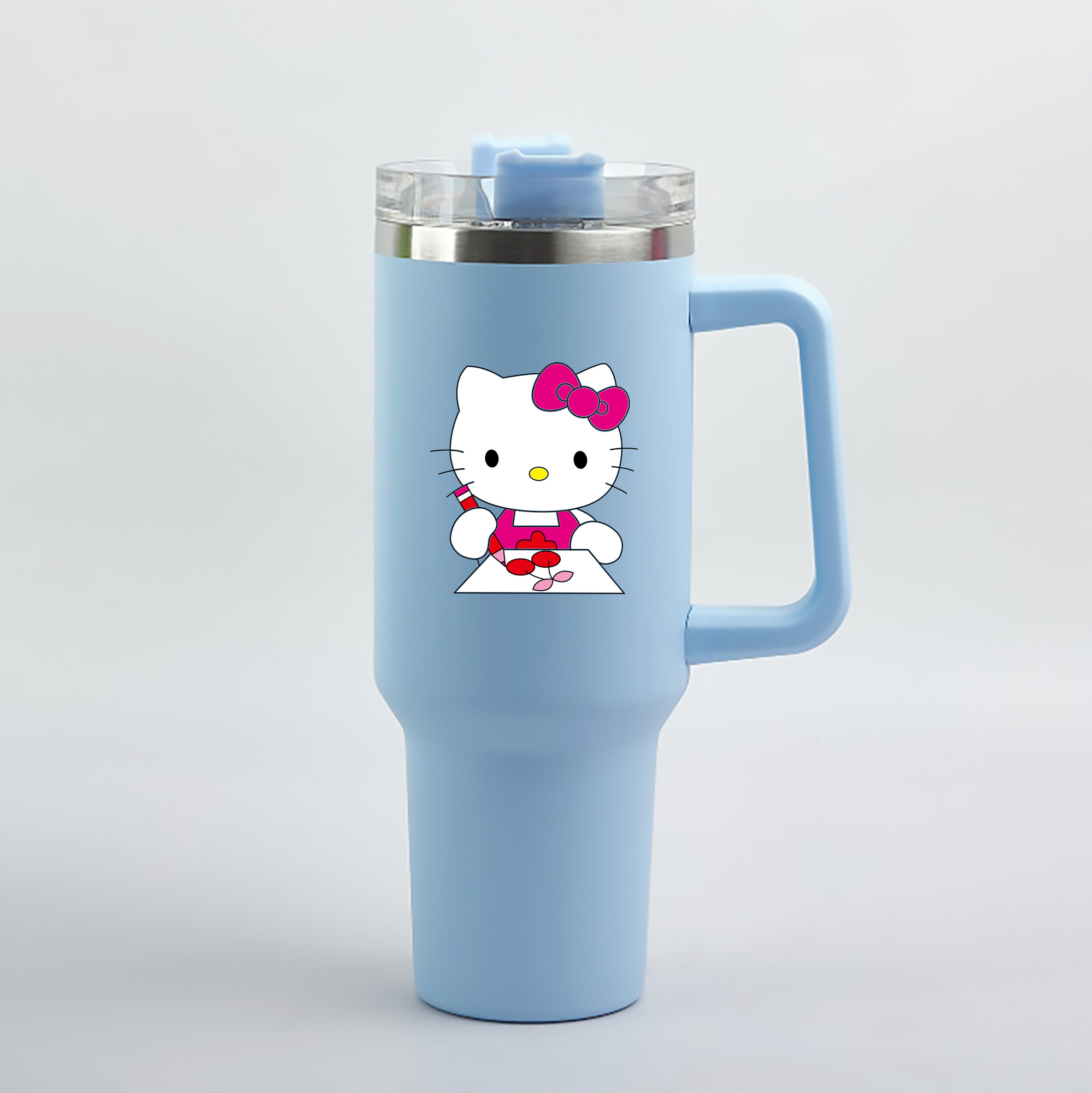 （画像用） Hello Kitty ハローキティ 1200mL車用タンブラー（カラープリント）
