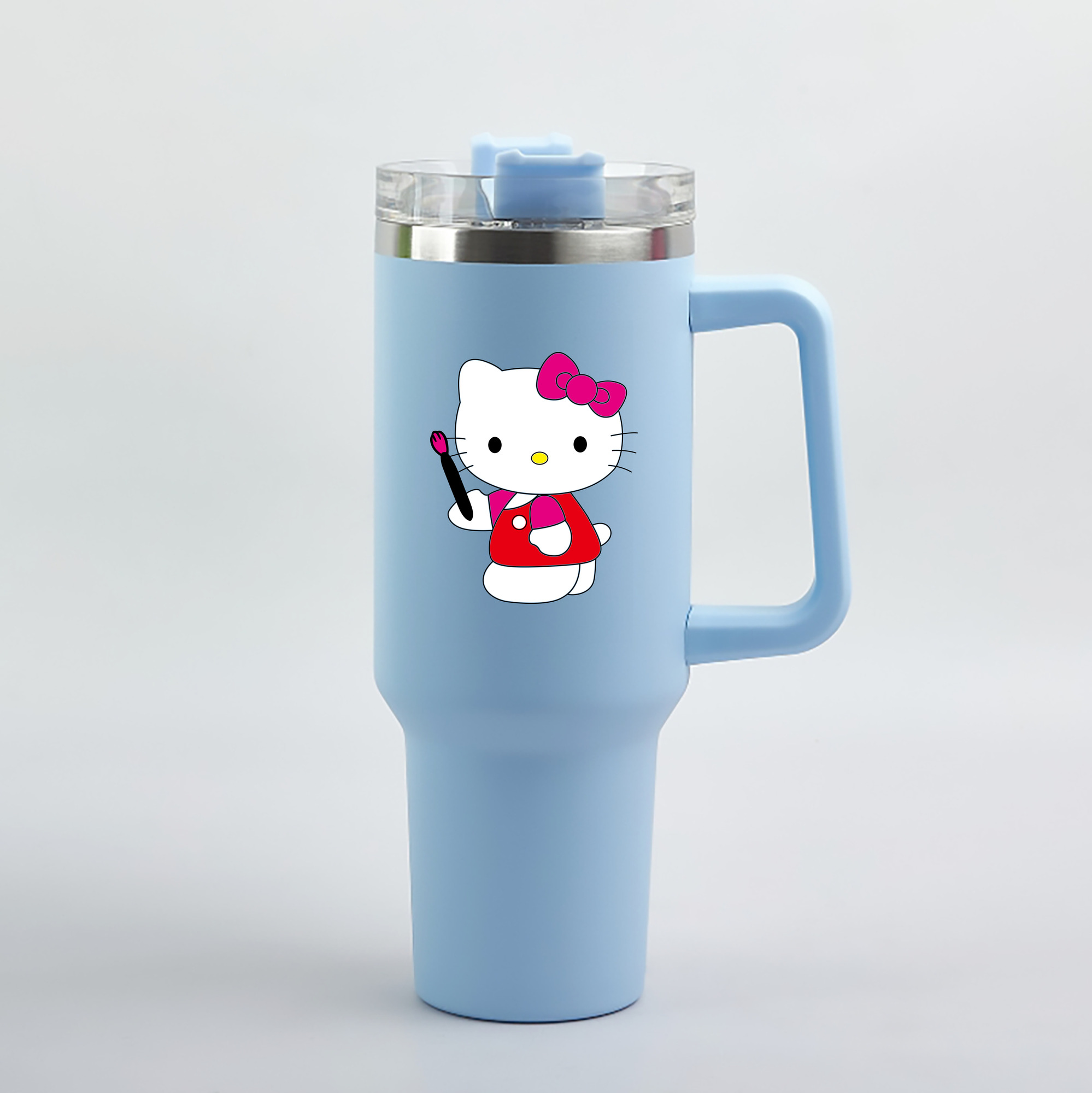 （画像用） Hello Kitty ハローキティ 1200mL車用タンブラー（カラープリント）