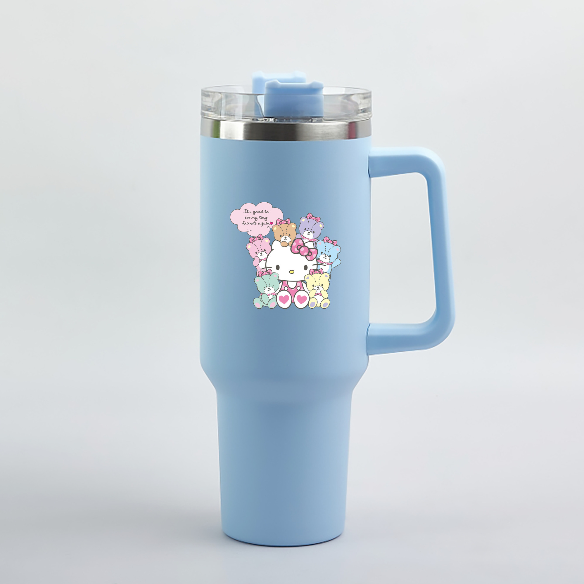 （画像用） Hello Kitty ハローキティ 1200mL車用タンブラー（カラープリント）