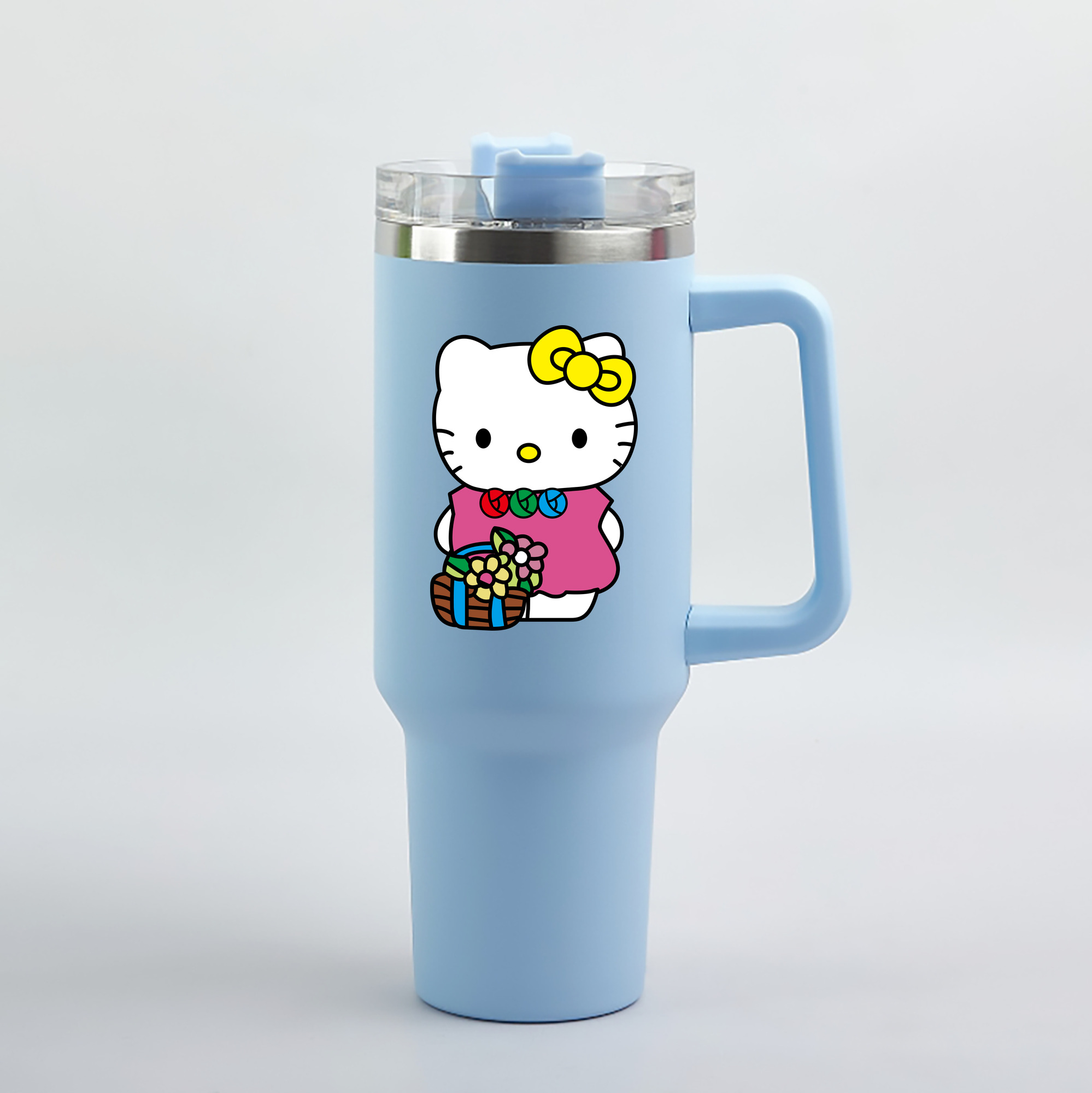 （画像用） Hello Kitty ハローキティ 1200mL車用タンブラー（カラープリント）