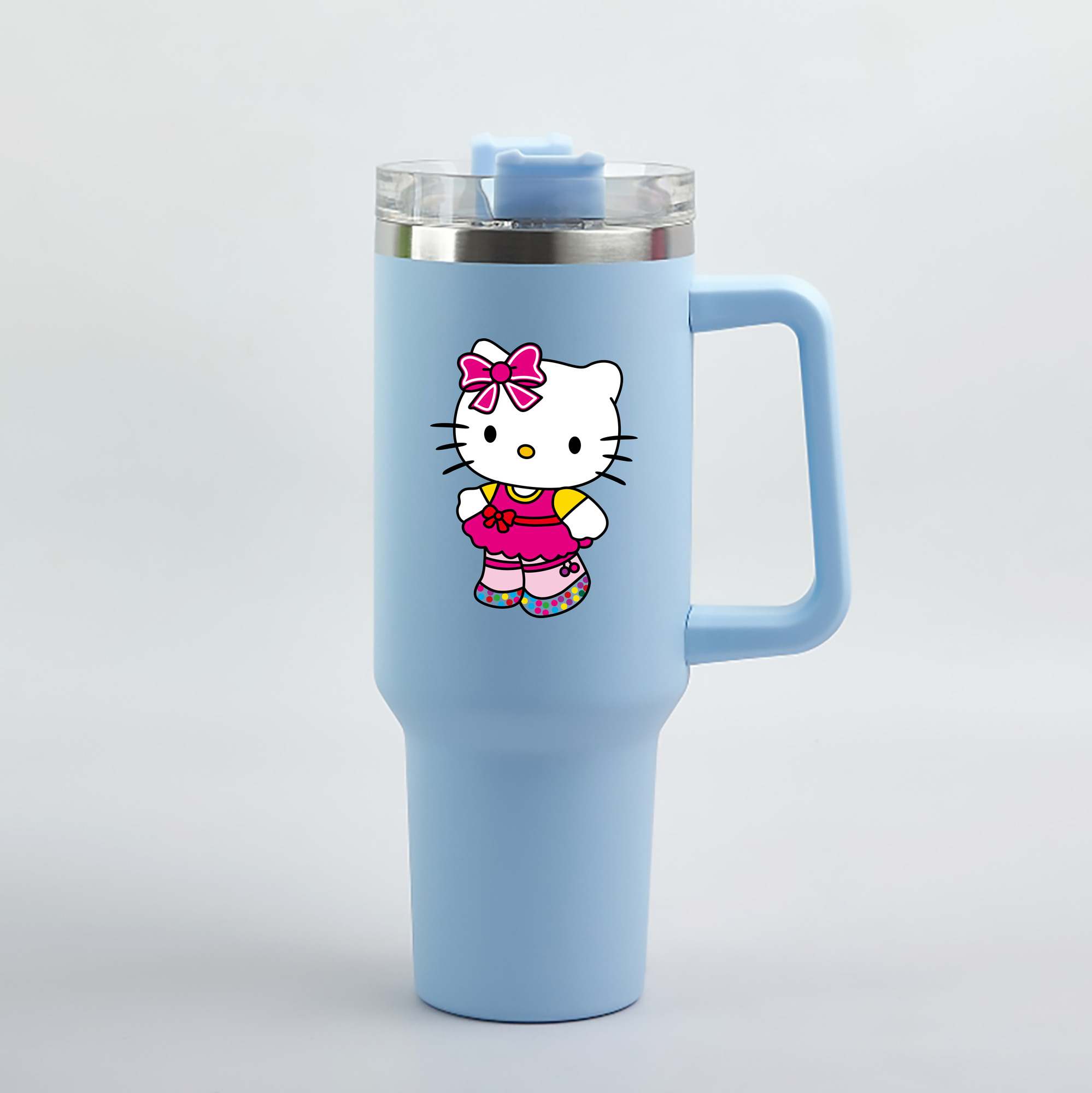 （画像用） Hello Kitty ハローキティ 1200mL車用タンブラー（カラープリント）