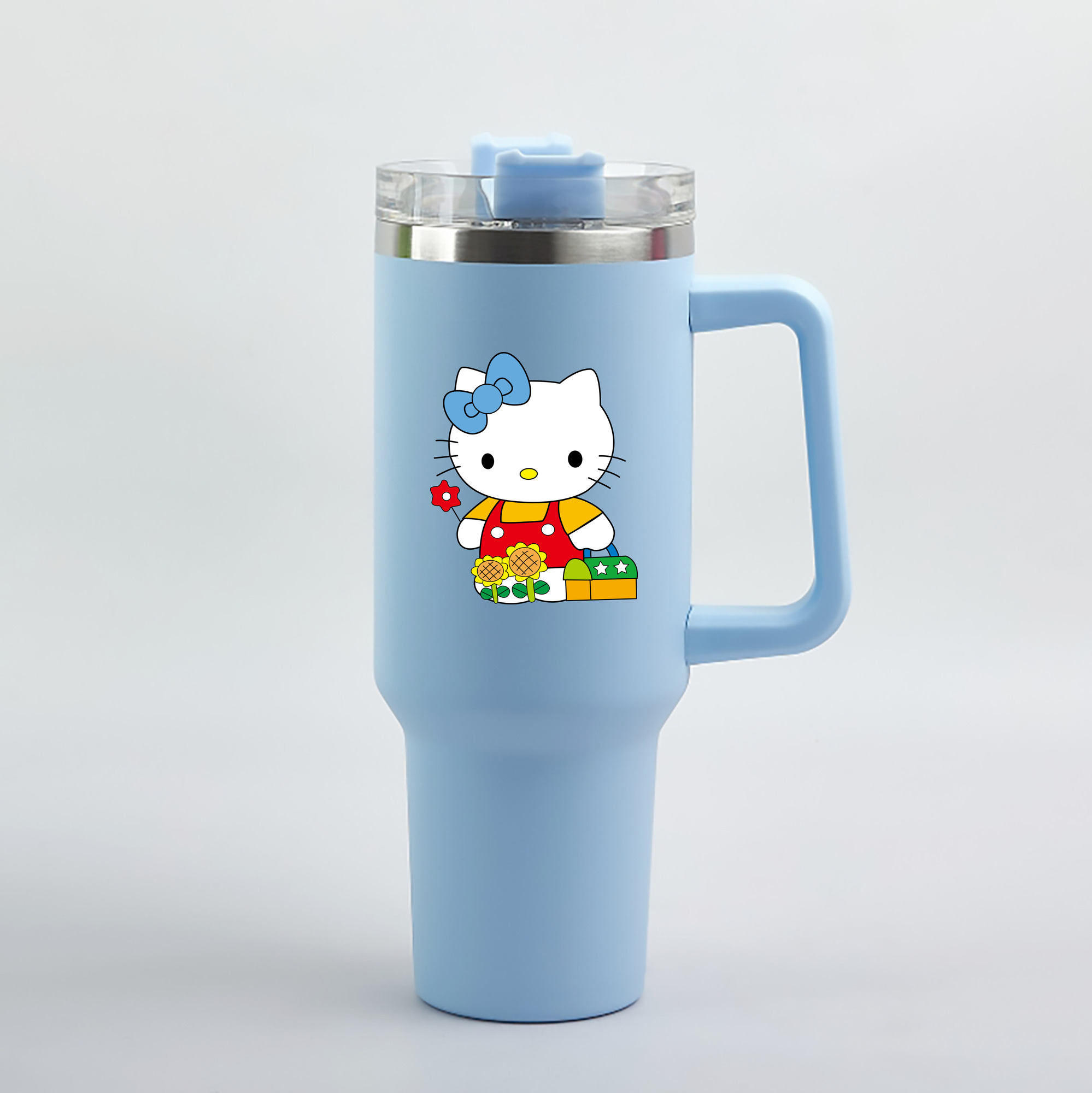 （画像用） Hello Kitty ハローキティ 1200mL車用タンブラー（カラープリント）