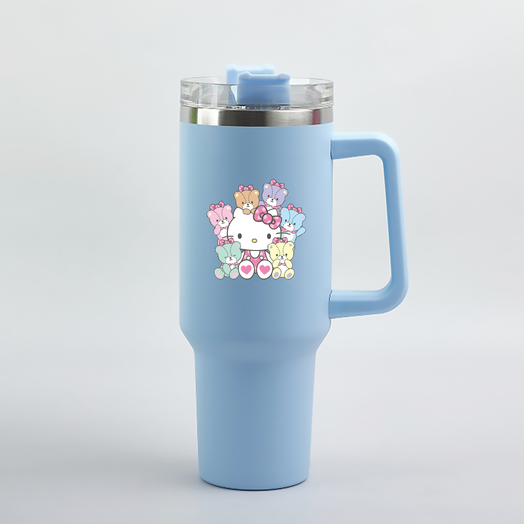 （画像用） Hello Kitty ハローキティ 1200mL車用タンブラー（カラープリント）