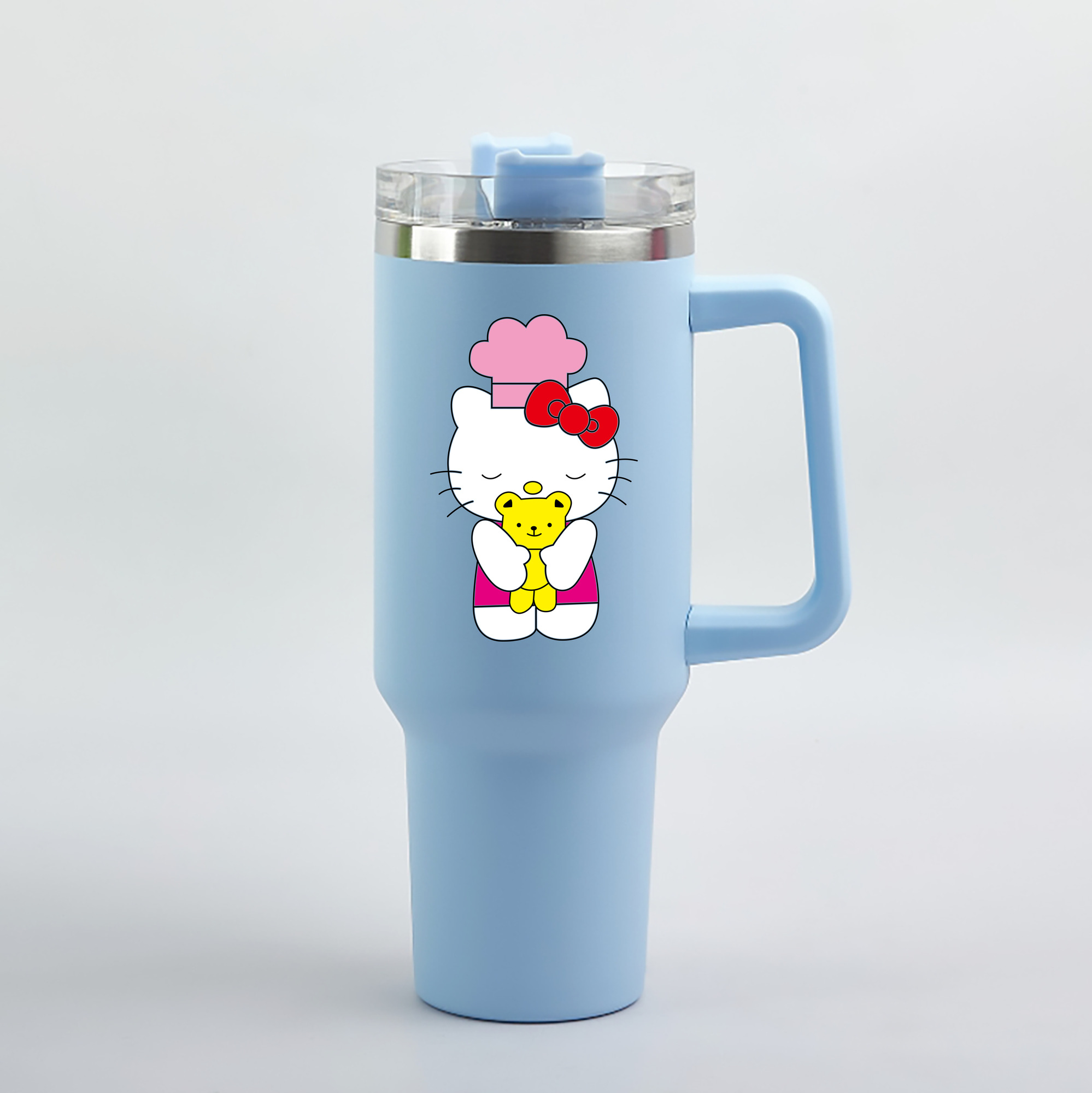 （画像用） Hello Kitty ハローキティ 1200mL車用タンブラー（カラープリント）