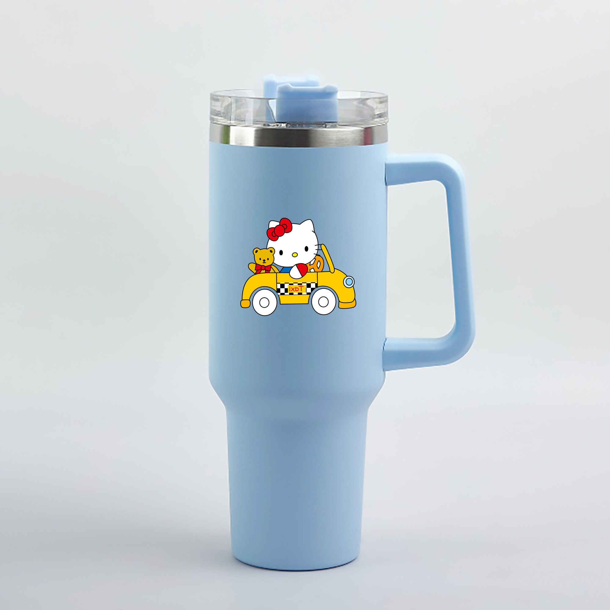 （画像用） Hello Kitty ハローキティ 1200mL車用タンブラー（カラープリント）