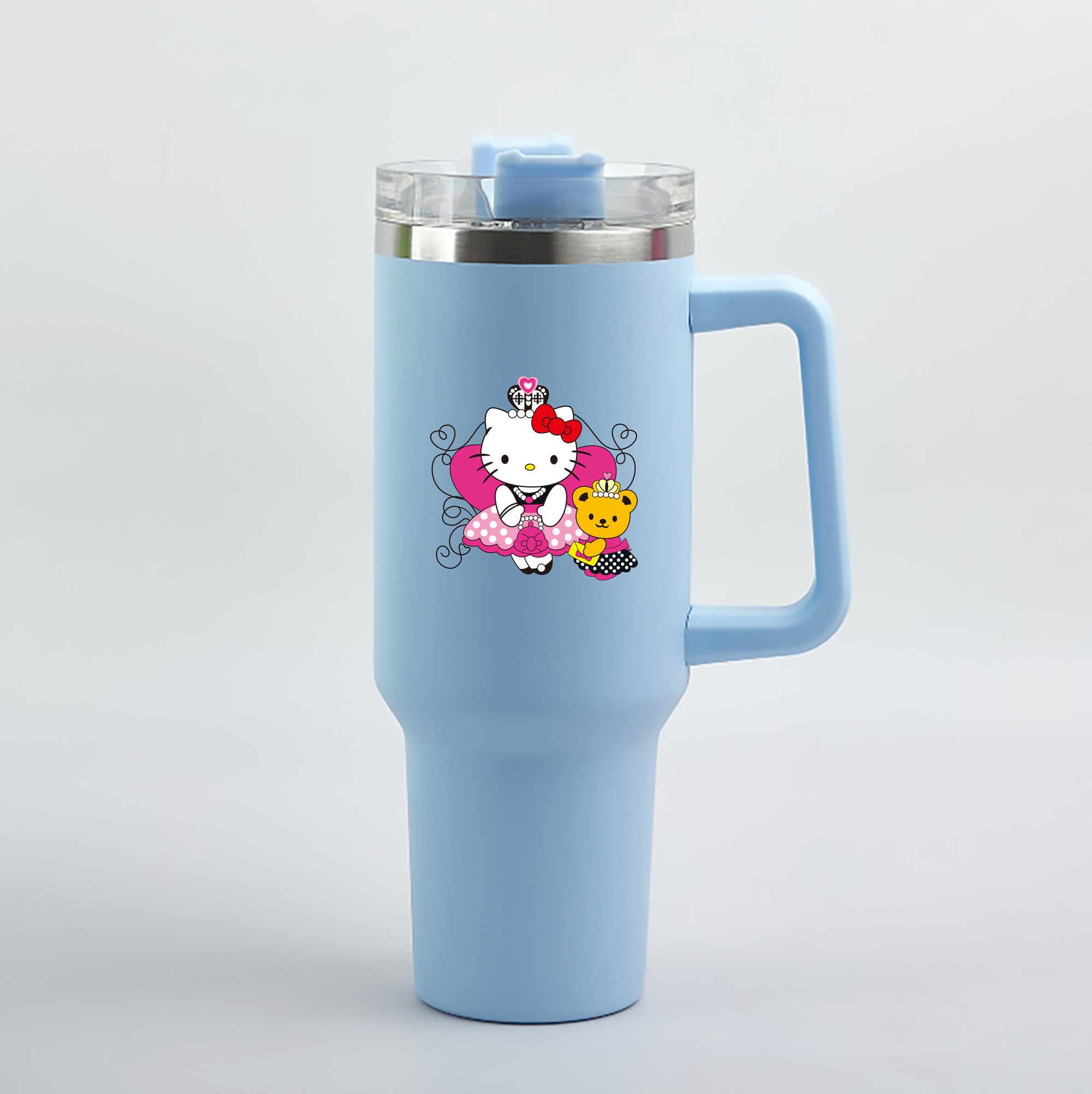 （画像用） Hello Kitty ハローキティ 1200mL車用タンブラー（カラープリント）