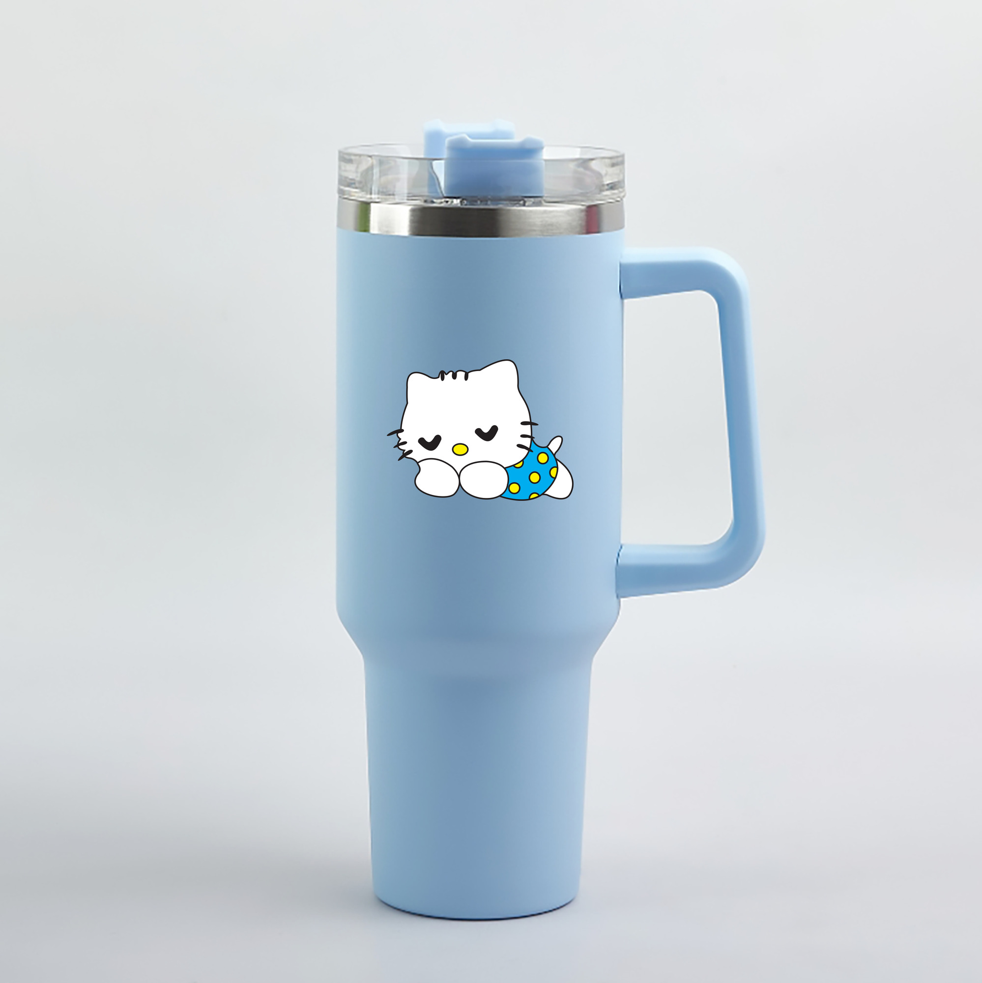 （画像用） Hello Kitty ハローキティ 1200mL車用タンブラー（カラープリント）