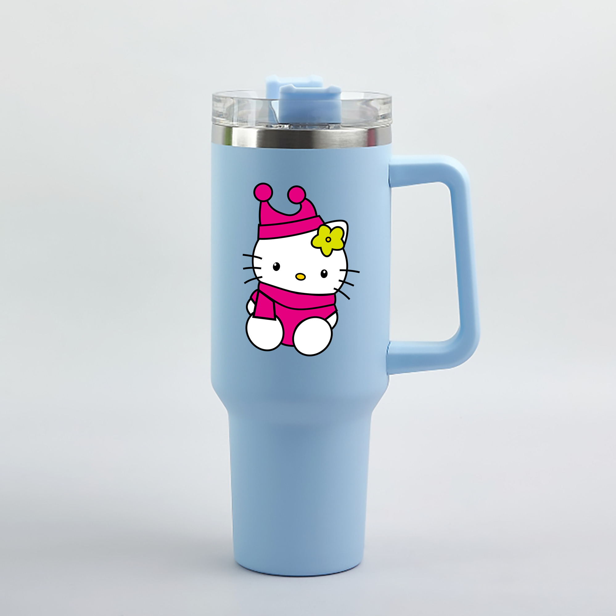 （画像用） Hello Kitty ハローキティ 1200mL車用タンブラー（カラープリント）