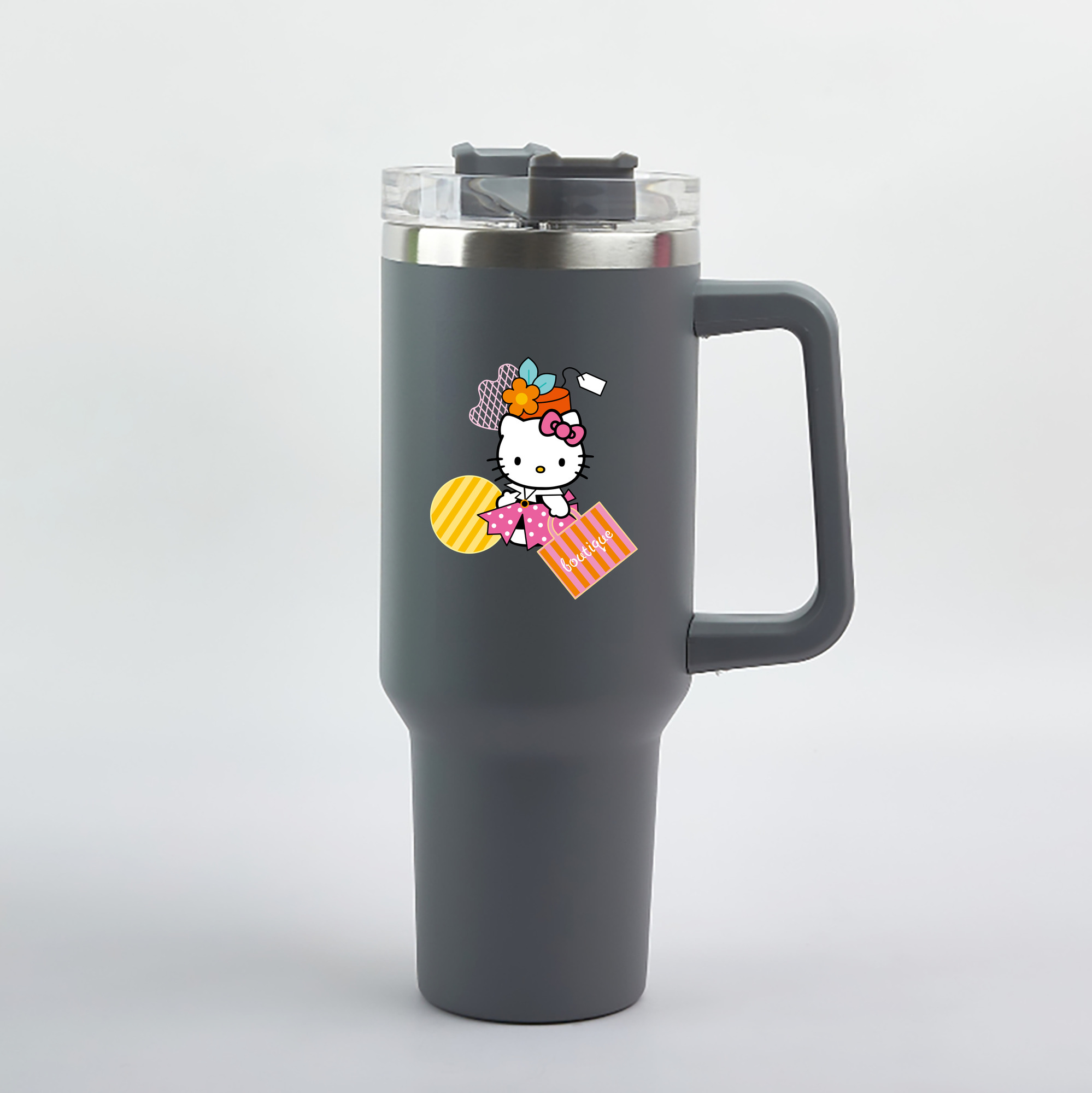 （画像用） Hello Kitty ハローキティ 1200mL車用タンブラー（カラープリント）