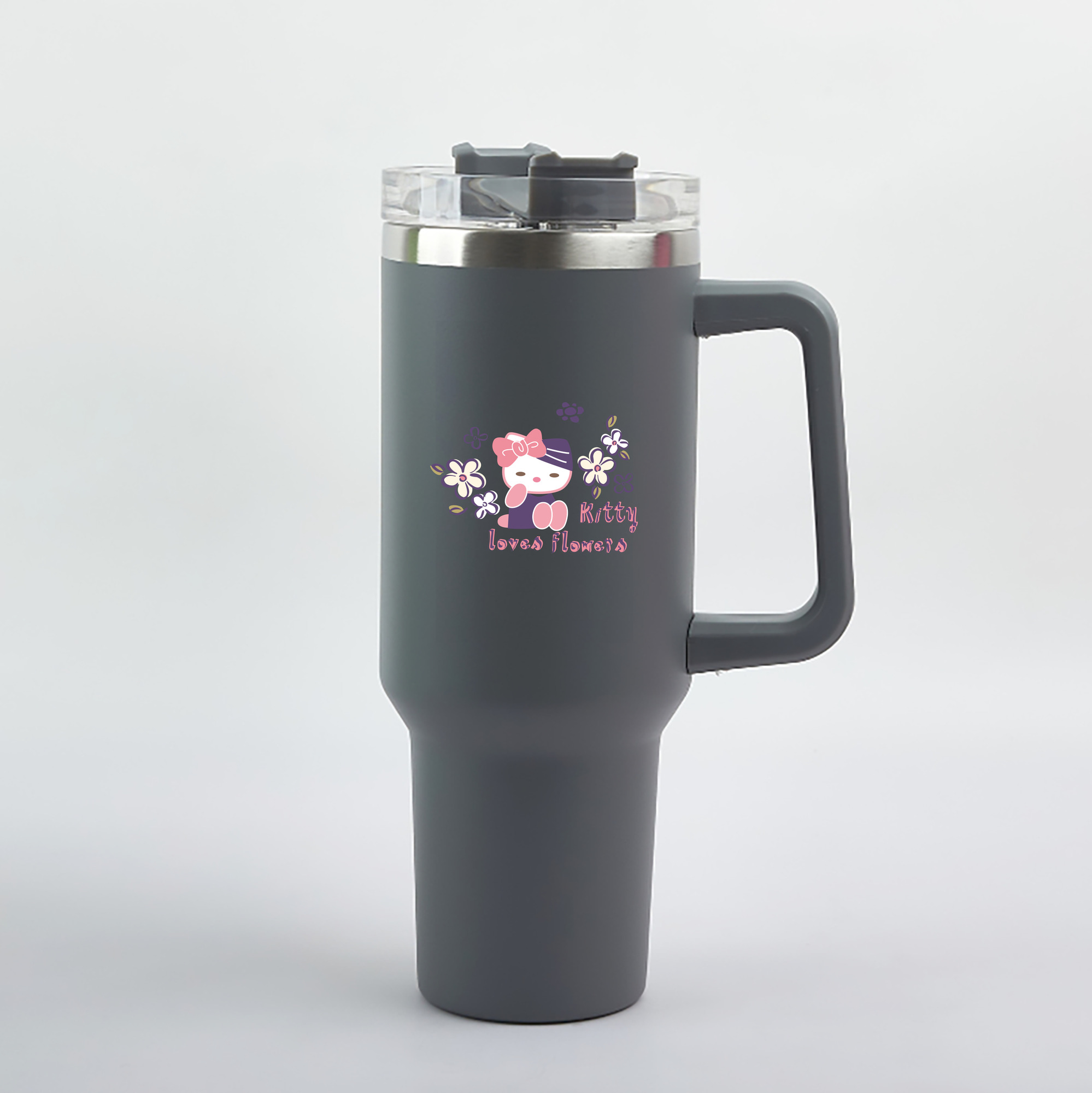 （画像用） Hello Kitty ハローキティ 1200mL車用タンブラー（カラープリント）