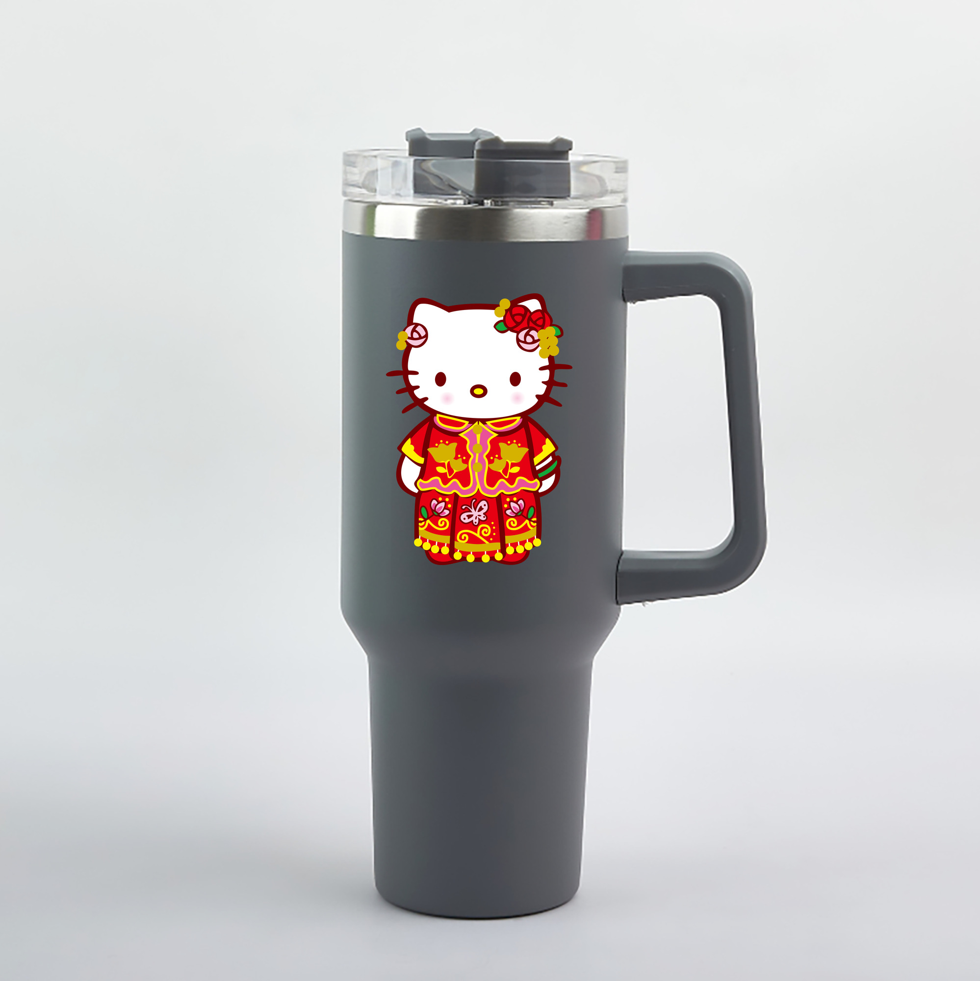 （画像用） Hello Kitty ハローキティ 1200mL車用タンブラー（カラープリント）