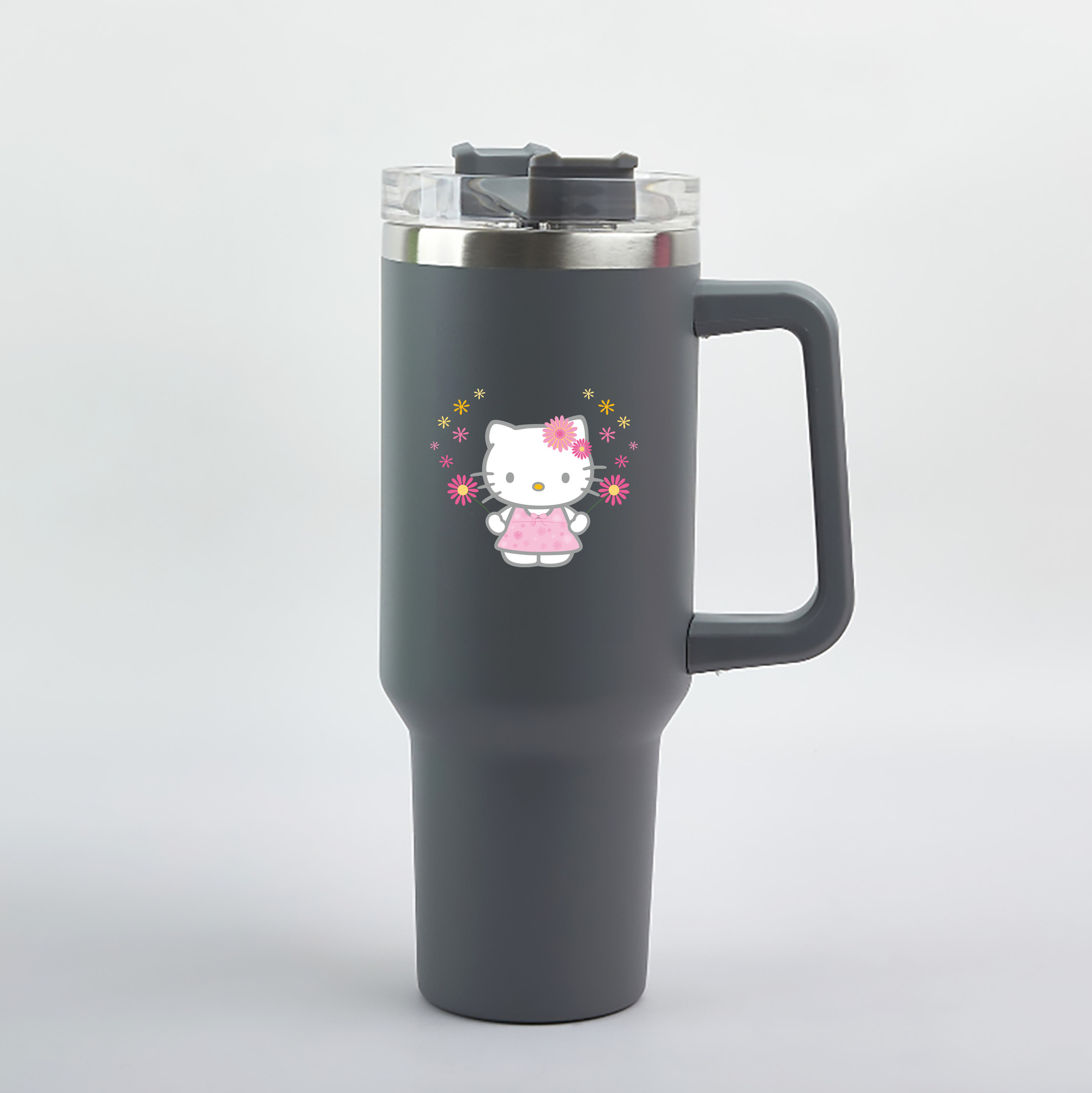 （画像用） Hello Kitty ハローキティ 1200mL車用タンブラー（カラープリント）