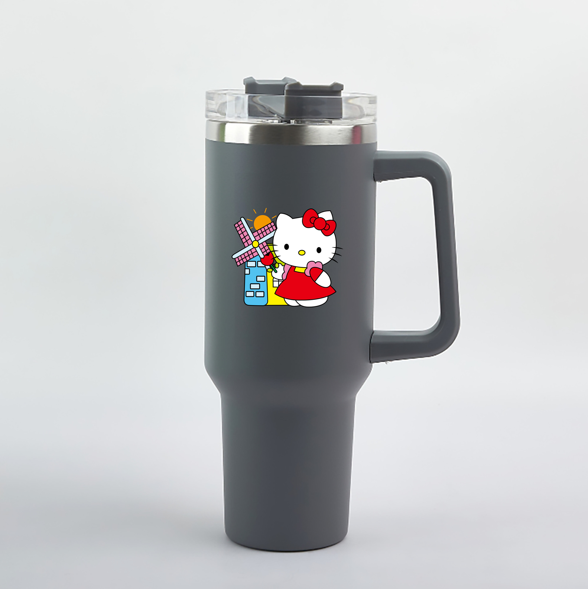 （画像用） Hello Kitty ハローキティ 1200mL車用タンブラー（カラープリント）