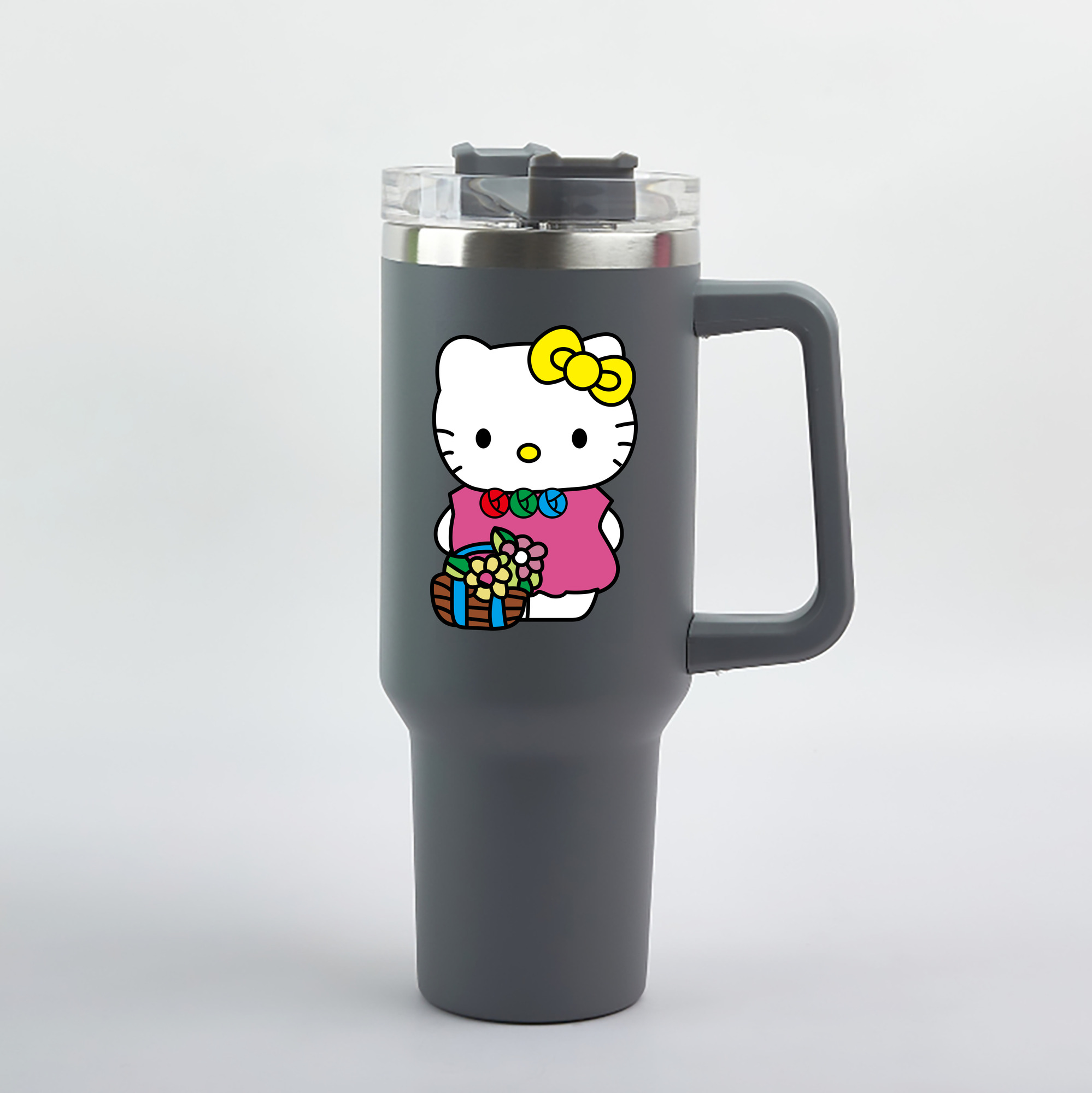 （画像用） Hello Kitty ハローキティ 1200mL車用タンブラー（カラープリント）